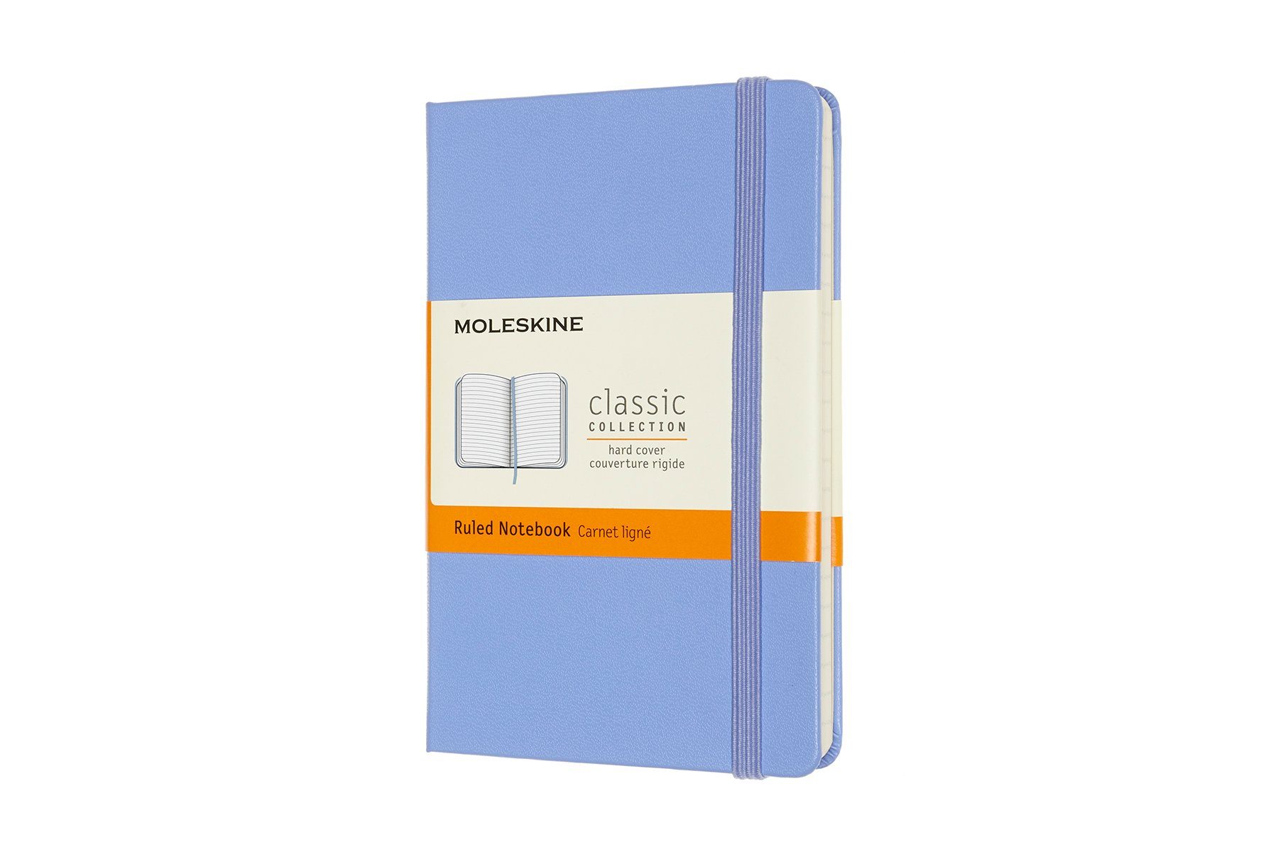 MOLESKINE Notizbuch, Classic Collection P/A6 Pocket (9x14) - mit festem Einband - 70g-Papier Hortensien Blau