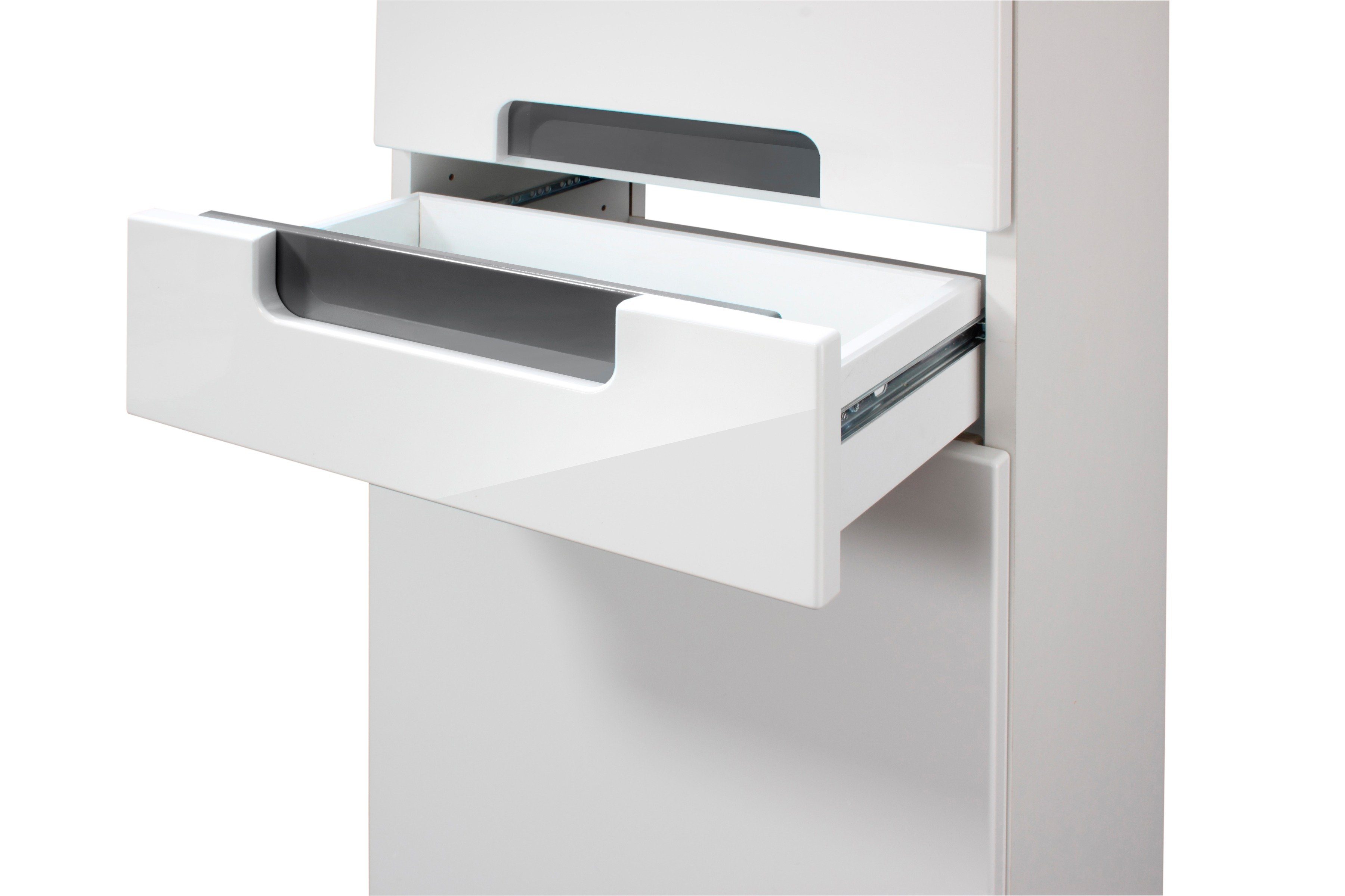 welltime Hochschrank Siena Breite 40 cm, mit hochglänzenden Fronten in weiß – Bild 4 von 4