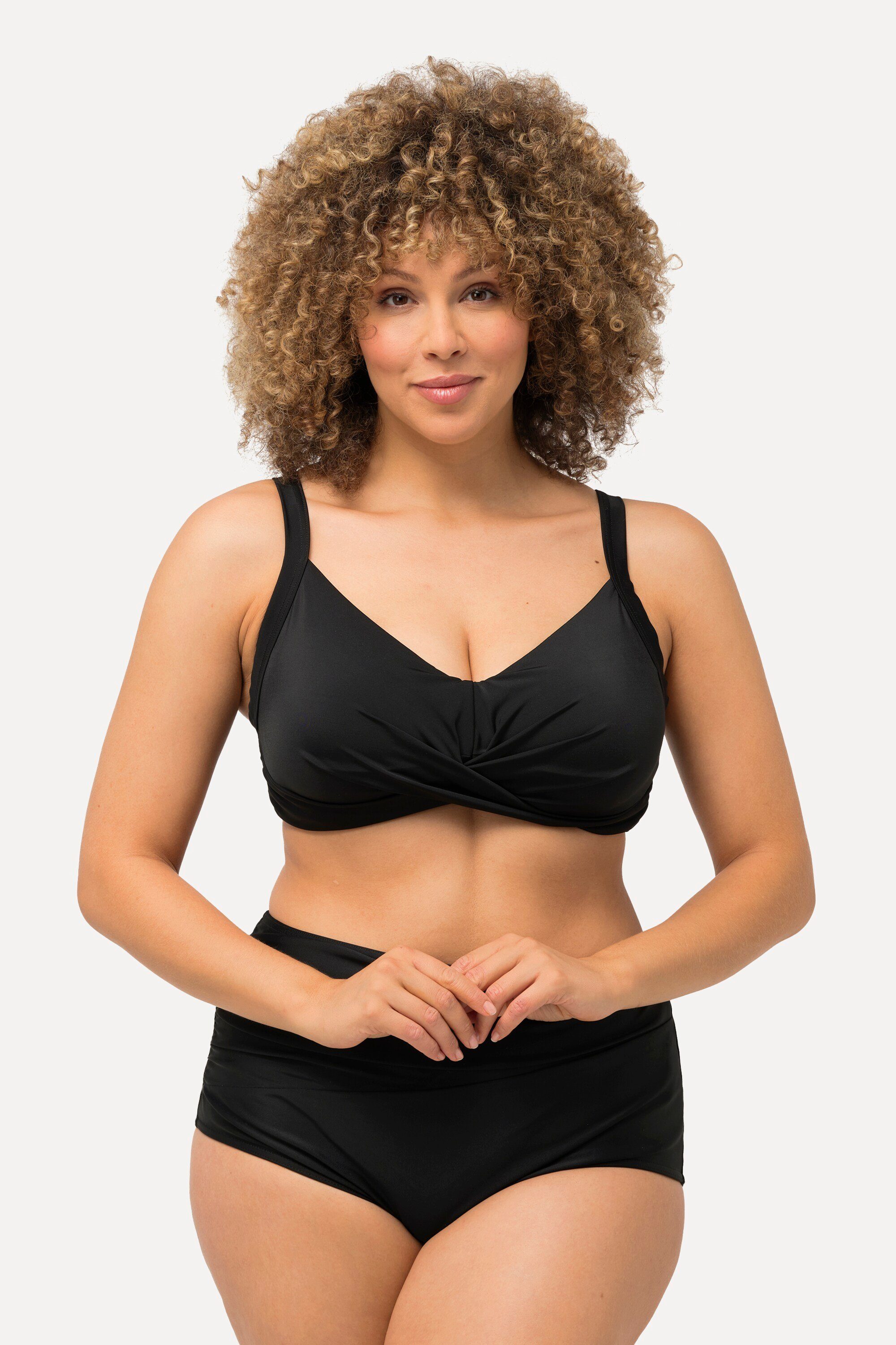 Ulla Popken Bustier-Bikini Bikini-Top Drapierung Softcups günstig online kaufen