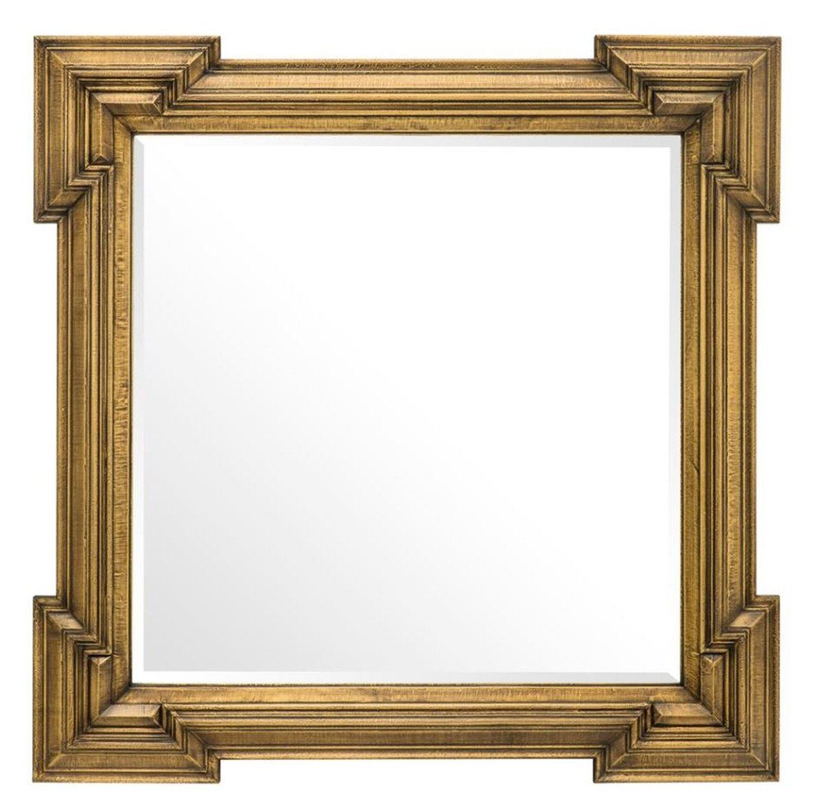 Casa Padrino Spiegel Luxus Spiegel Antik Messing 107 x H. 107 cm - Designer Wandspiegel