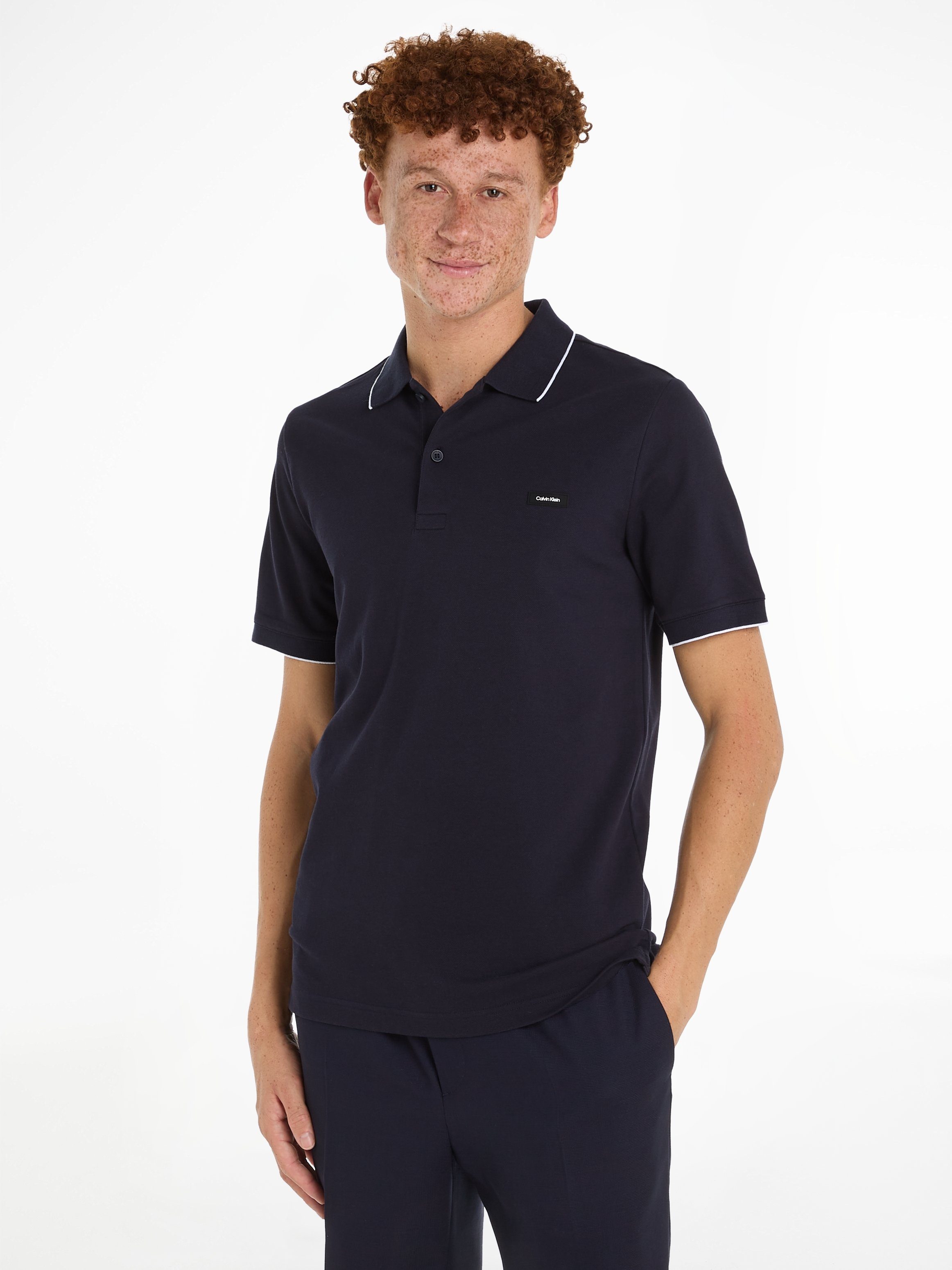 Calvin Klein Poloshirt STRETCH PIQUE TIPPING günstig online kaufen