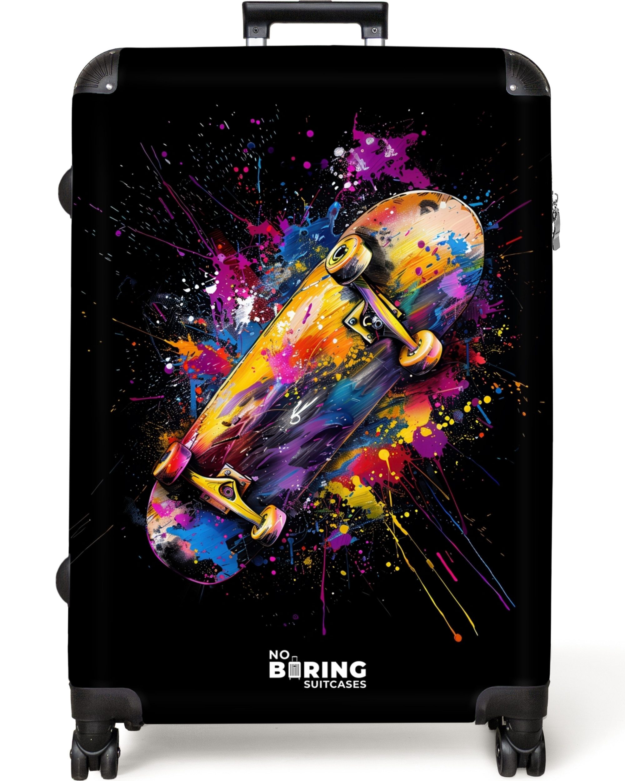 NoBoringSuitcases.com© Hartschalen-Trolley Skateboard mit Graffiti 77 günstig online kaufen
