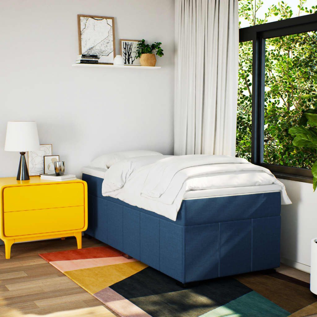 vidaXL Bett Boxspringbett mit Matratze Blau günstig online kaufen