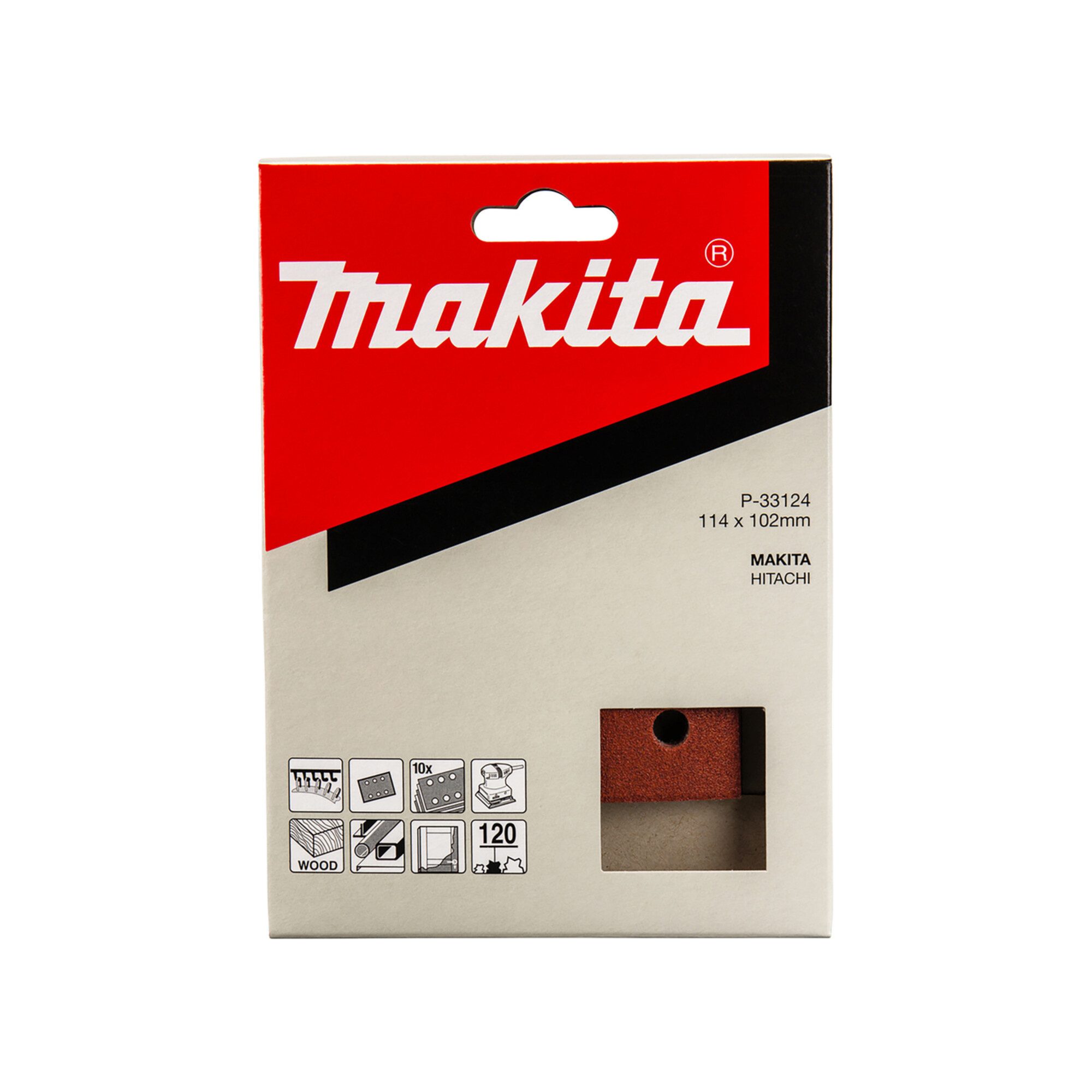 Makita Schleifpapier Makita Schleifpapier Klett 102x115 K120 (P-33124) 10 Stk