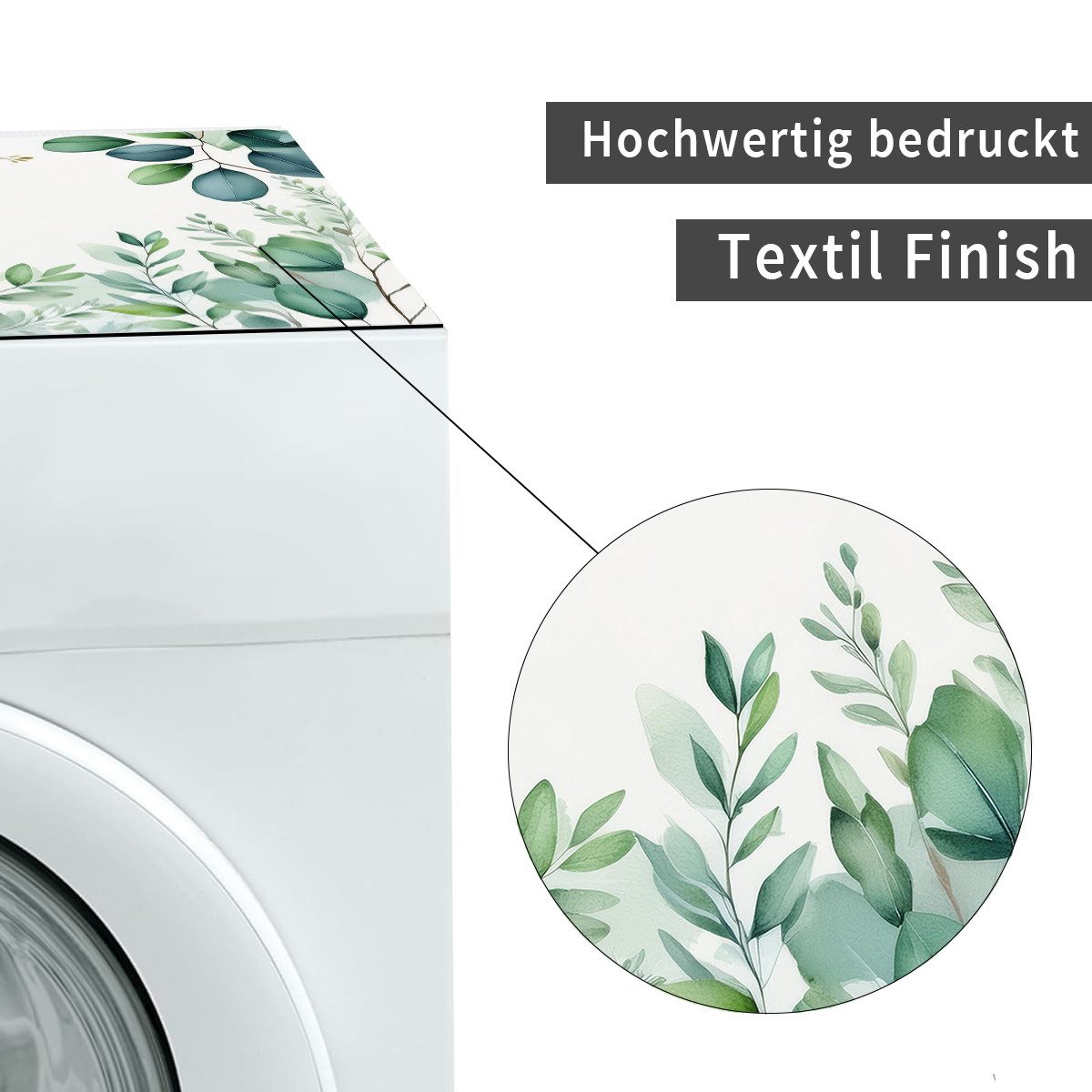Tabletop Antirutschmatte Waschmaschinenauflagen 2 Stk. Blätter 60 cm Textil-Finish waschbar, 2-St., Rutschfeste Gummi Unterlage als Trockner Waschmaschinen-Abde – Bild 5 von 5