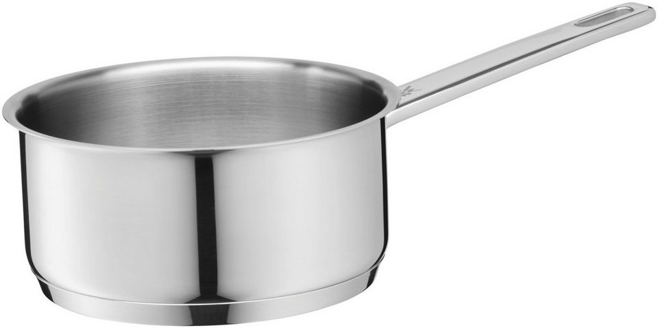 WMF Milchtopf Compact Cuisine, Cromargan® Edelstahl rostfrei 18/10 (1x  Stielkasserolle ohne Deckel 16,5 cm (Volumen 1,5l, Höhe 7,5 cm) - optimal  für Herdplatten mit Ø 14,5 cm, 1-tlg., Stielkasserolle ohne Deckel optimal