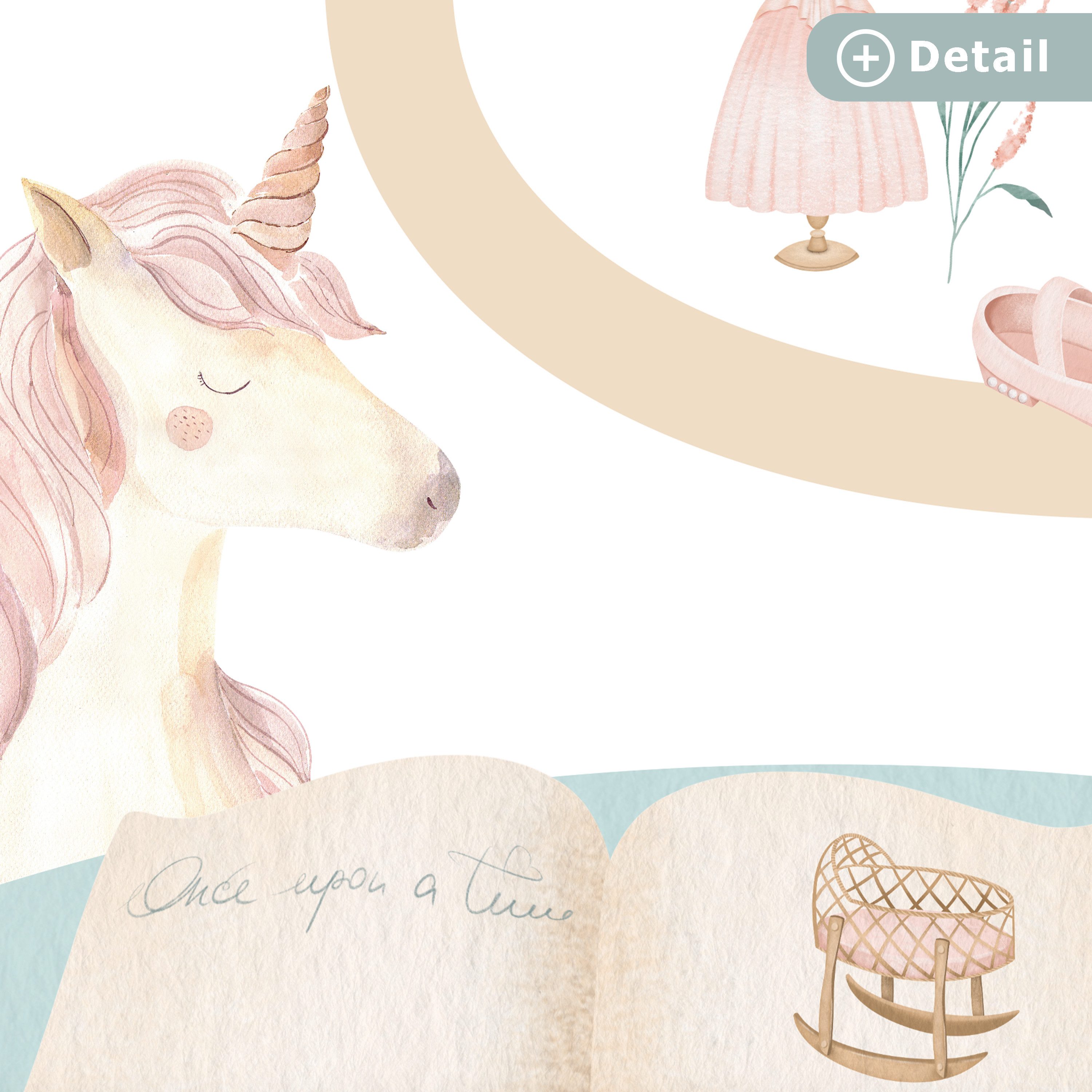 LetsPlaymats Spielmatte Prinzessin - Schloss - Blumen - Einhorn - Mädchen, günstig online kaufen