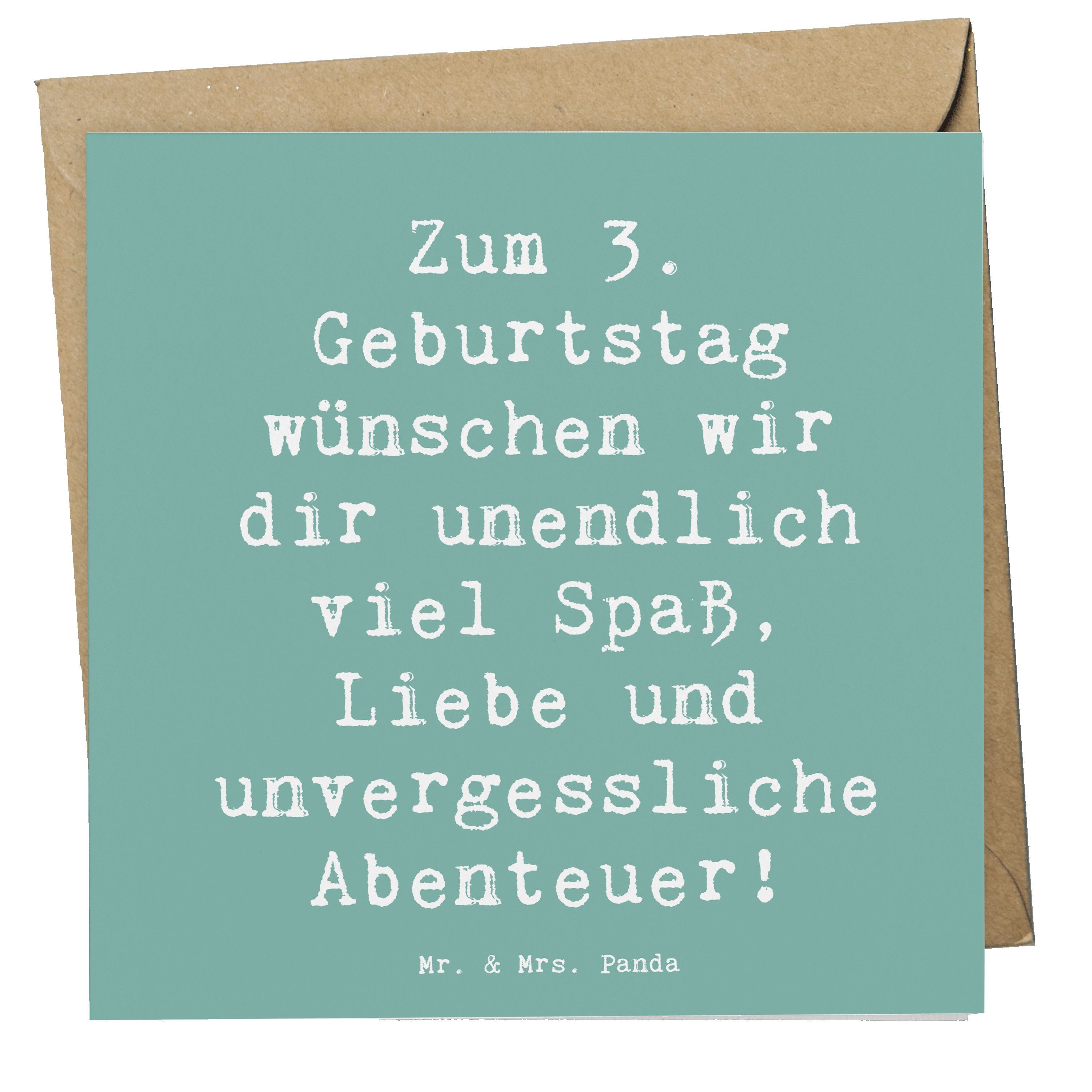 Grußkarte 3. Geburtstag - Meeresbrise - Geschenk, dritter Geburtstag, Karte, Ho