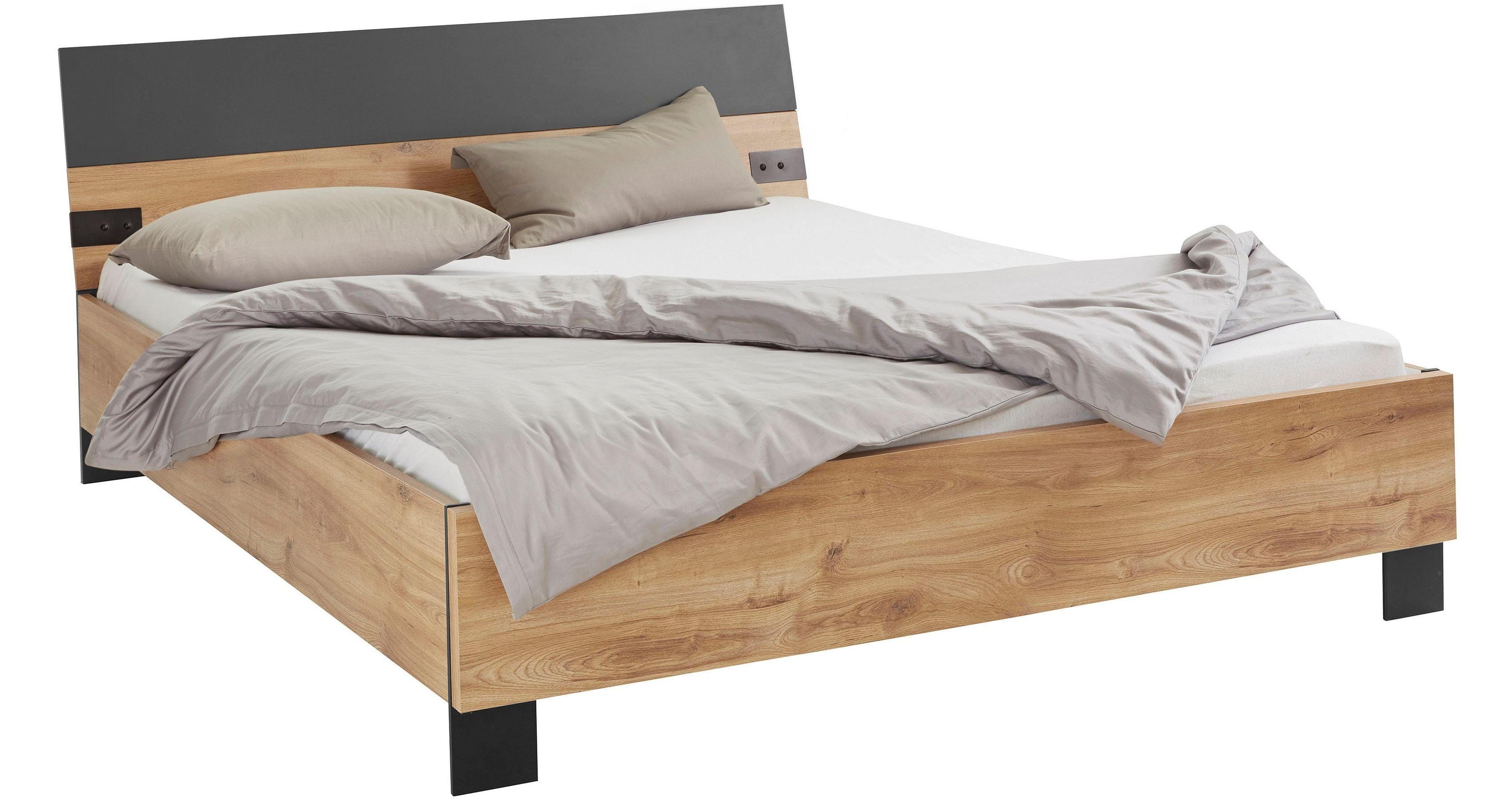 Wimex Futonbett Malmö, Bett Made in Germany, im beliebten Industrial look, 3 Breiten zur Auswahl