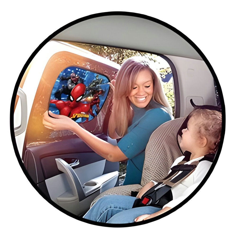 Mister License Company Autosonnenschutz Mickey Spiderman Stitch Kinder Sonnenschutz fürs Auto 2er Set, 44 x 33 cm, (Packung), 33x44 cm