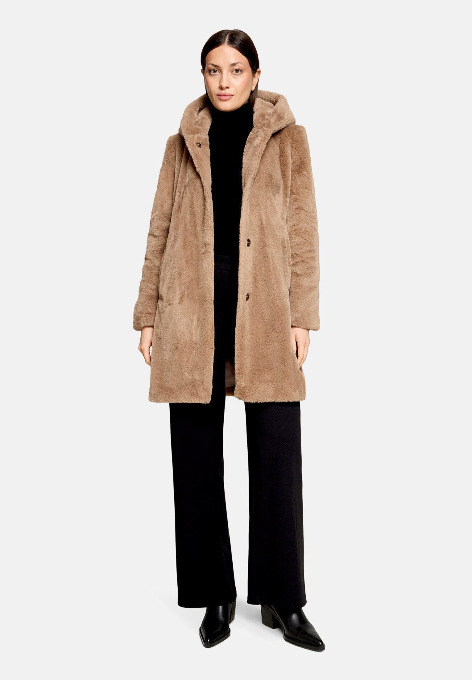 Betty Barclay Plüschjacke Damen mit Kapuze