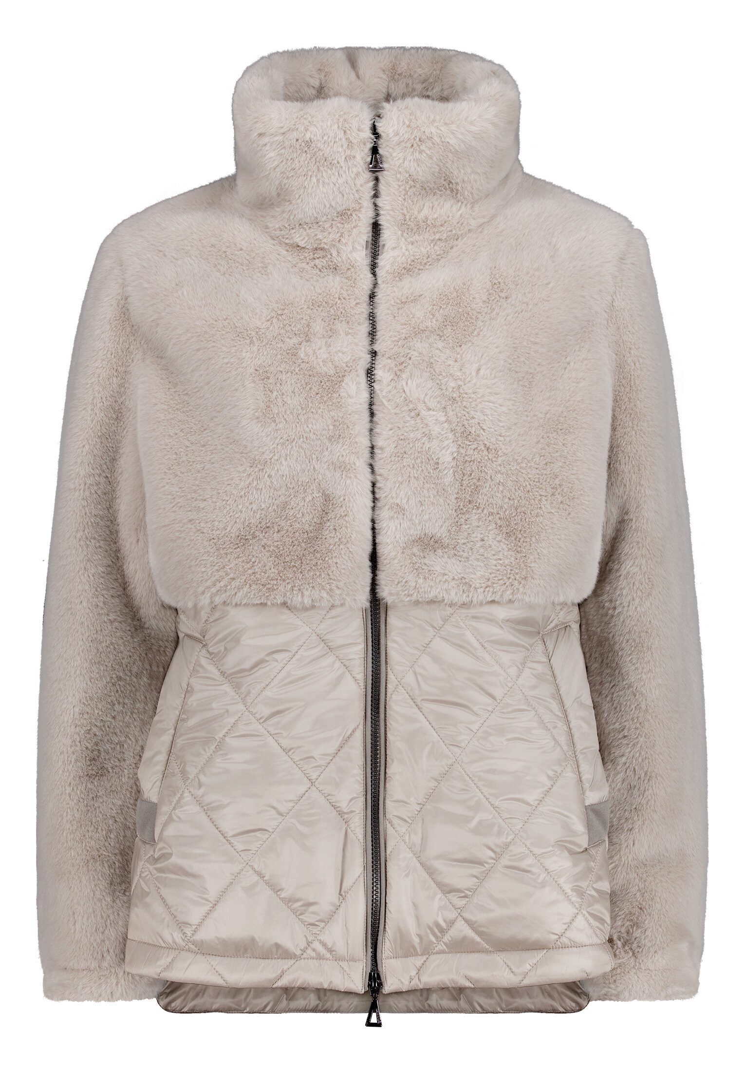 Amber & June Plüschjacke Damen mit Stehkragen