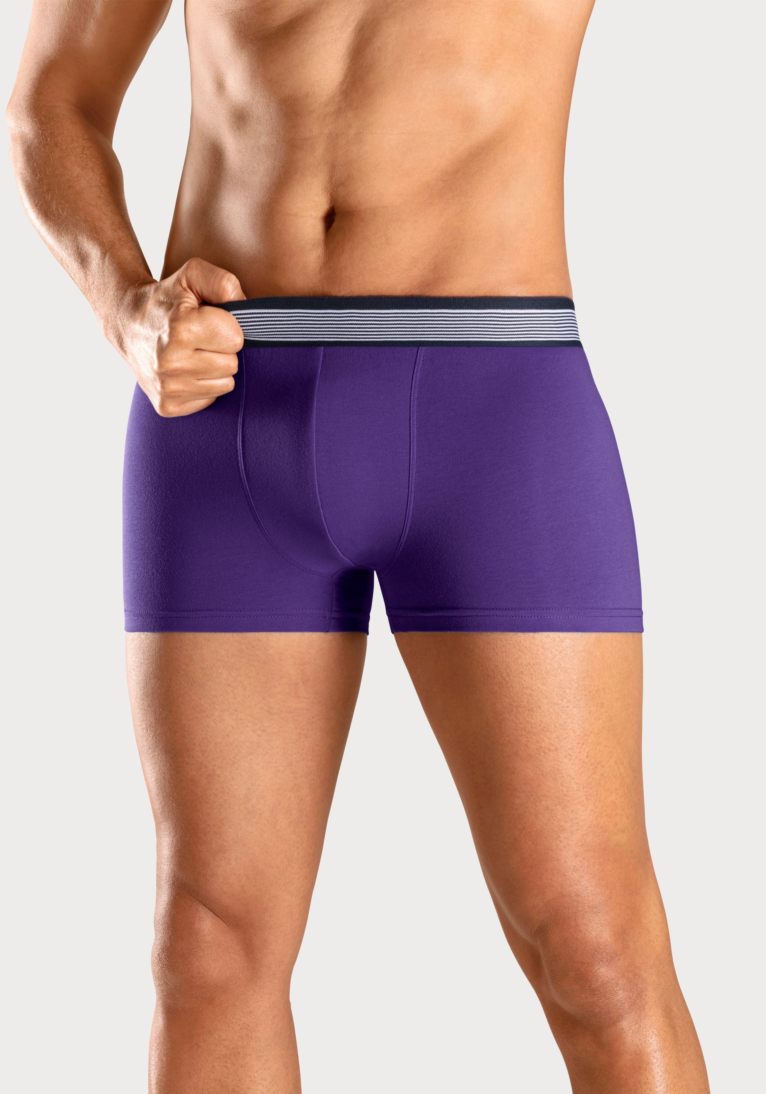 H.I.S Boxer Boxershorts für Herren (Packung, 4-St) mit gestreiftem Webbund – Bild 3 von 5
