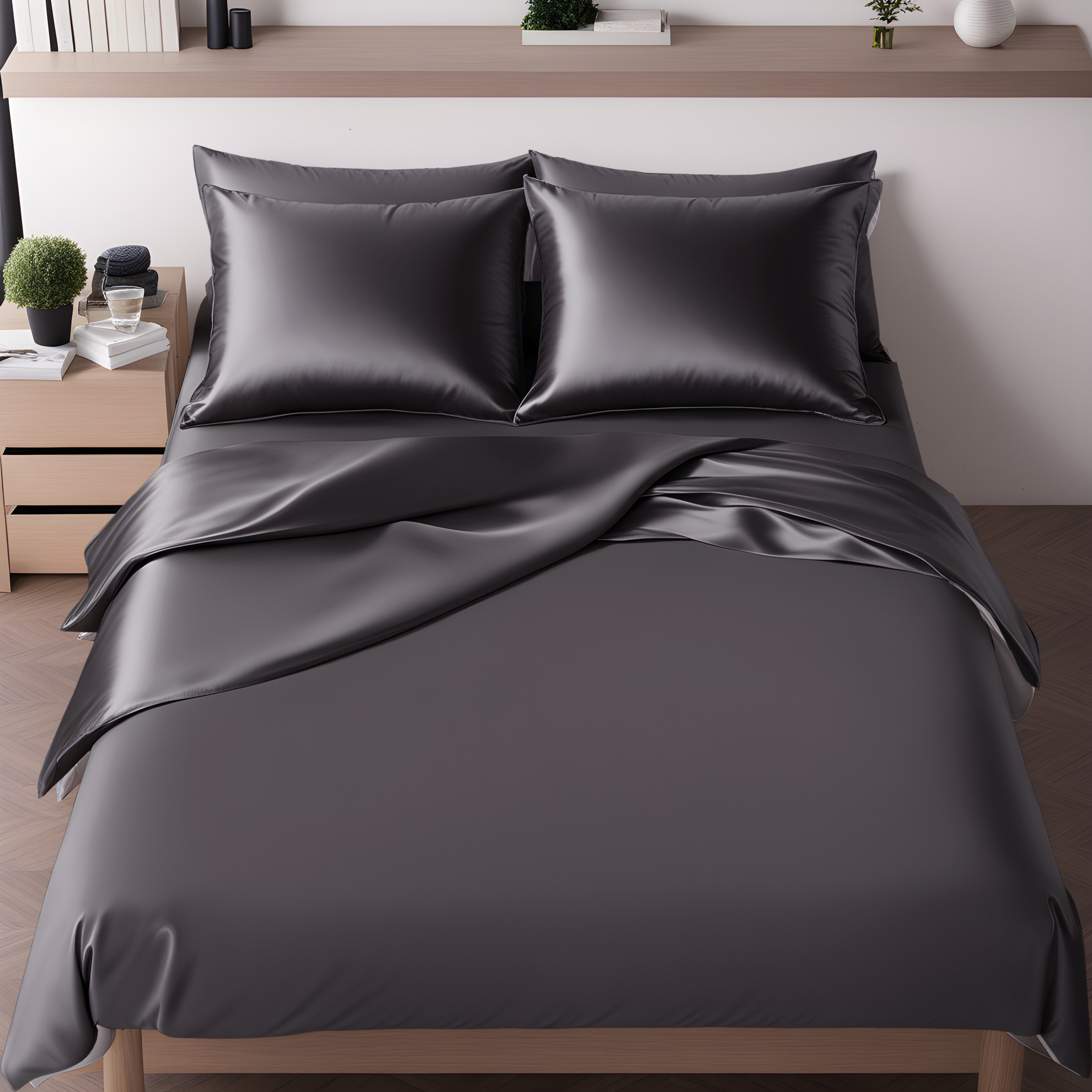 Cozyor Wendebettwäsche Satin glänzend matt 135x200, 155x200, 155x220, 200x2 günstig online kaufen