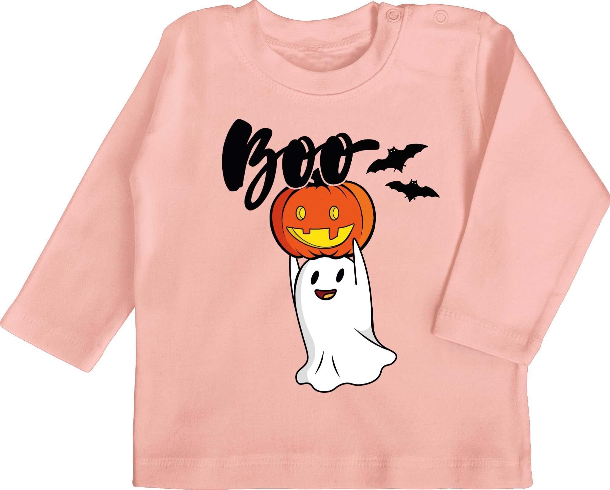 Gespenster Baby Geister für Shirtracer Geist 2 Boo Kostüme Gespenst T-Shirt Kürbis Halloween Babyrosa