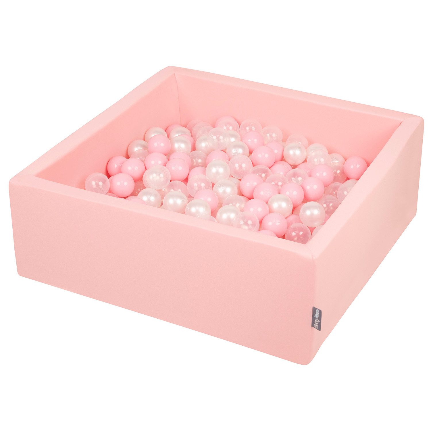 KiddyMoon Bällebad KW30D, (Bällepool mit bunten Bällen, 200-tlg., Bällepool Eckig), Made in Europe