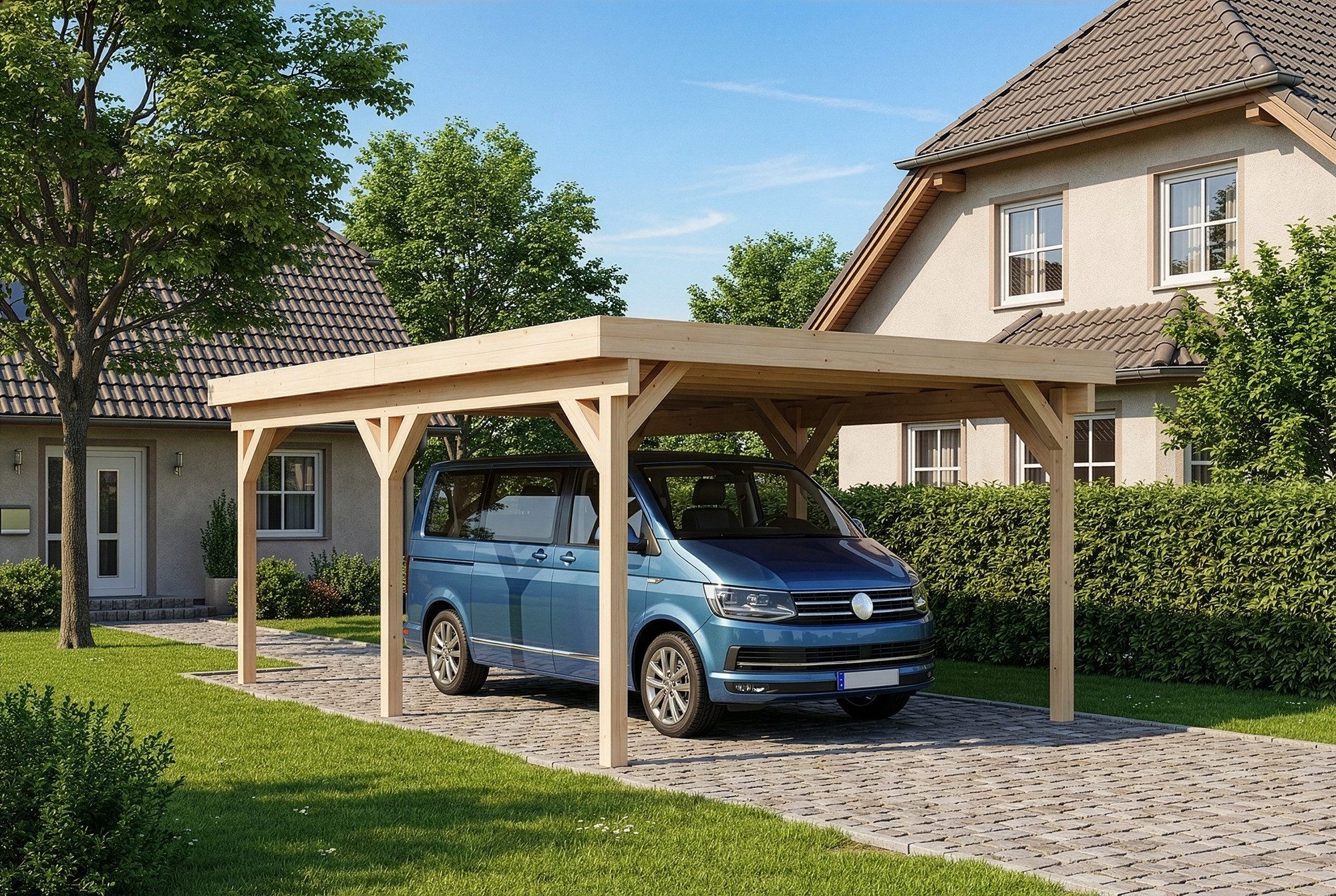 Alpholz Einzelcarport Camper Carport, BxT: 418x691 cm, in Naturbelassen