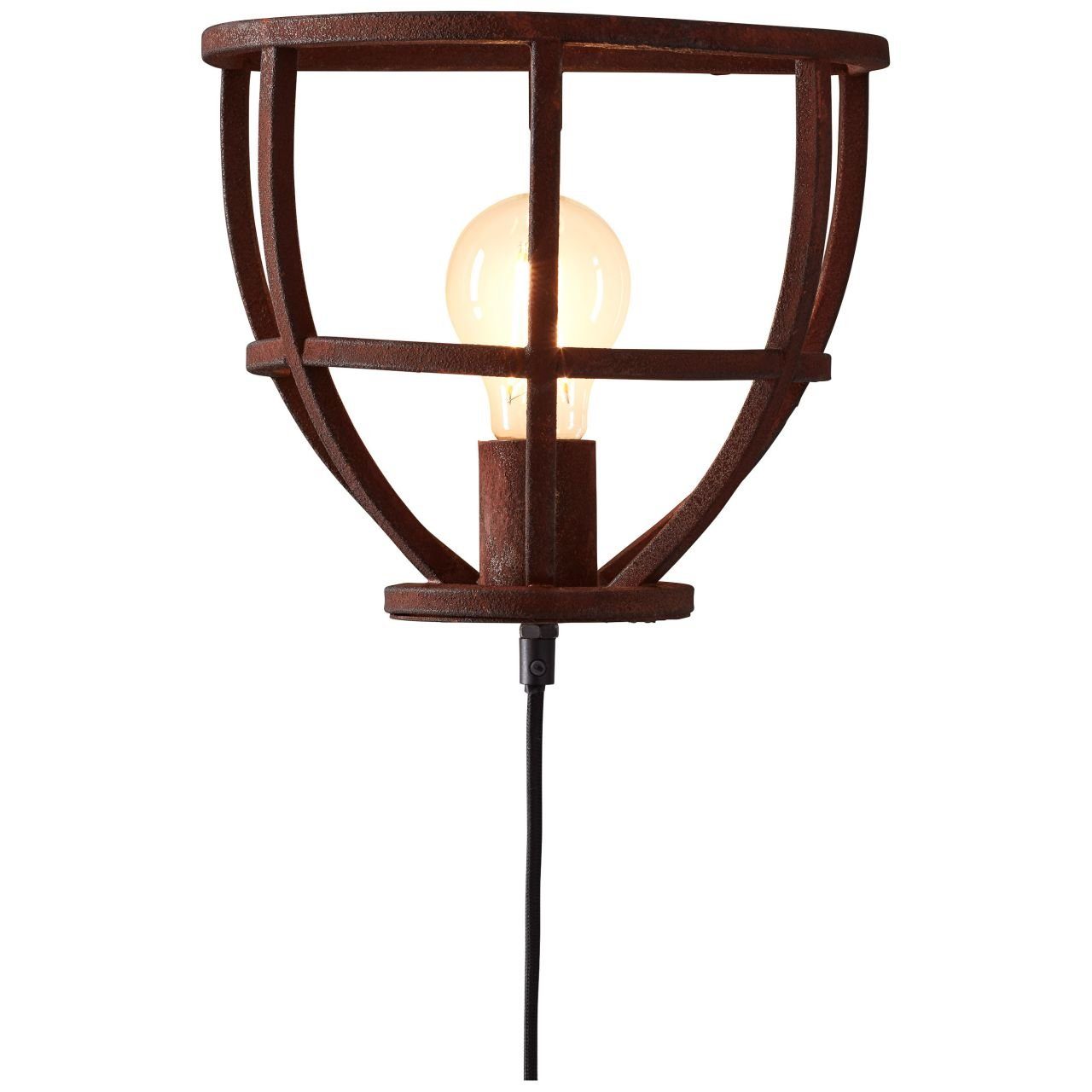 Brilliant Wandleuchte Matrix, Lampe Wandleuchte Schalter G95 und Matrix Zuleitung 1x rostfarbend