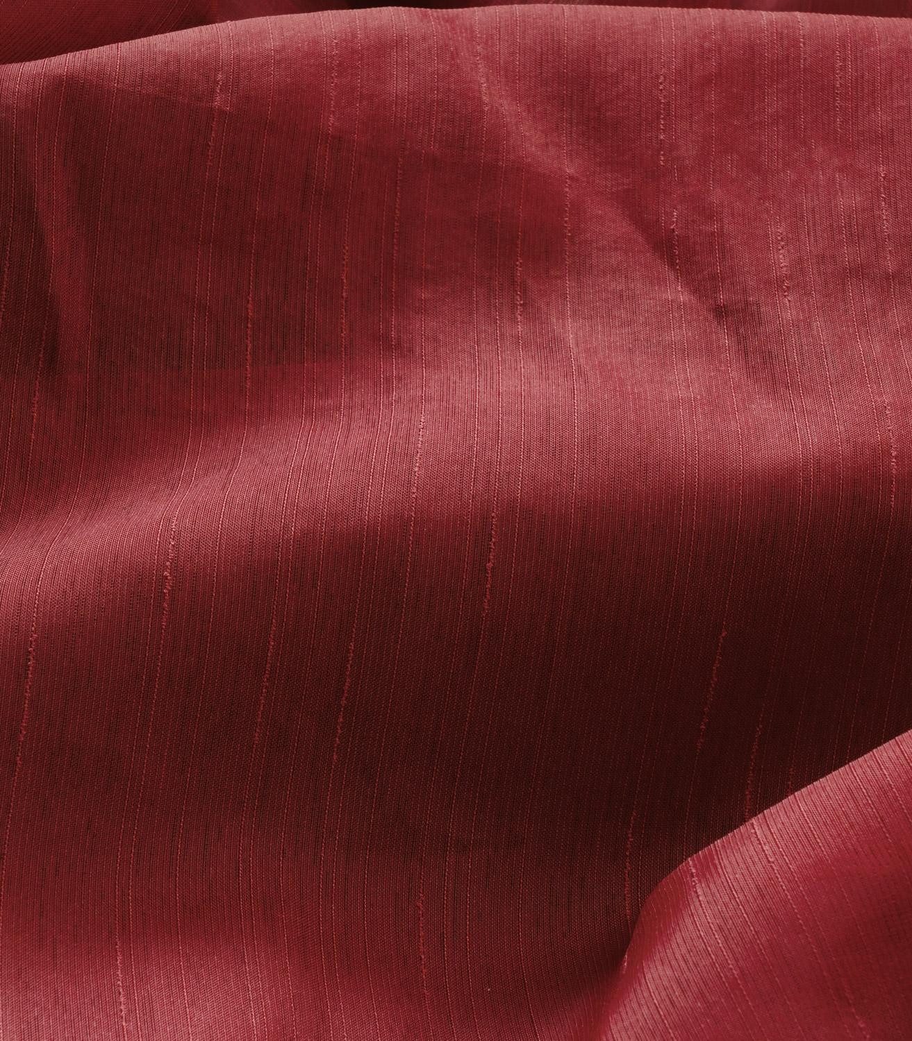 Home4You Vorhang, 140 x 245 cm, Dunkelrot, Querbalken, (1 St), verdeckte Schlaufen, halbtransparent, Polyester, waschbar