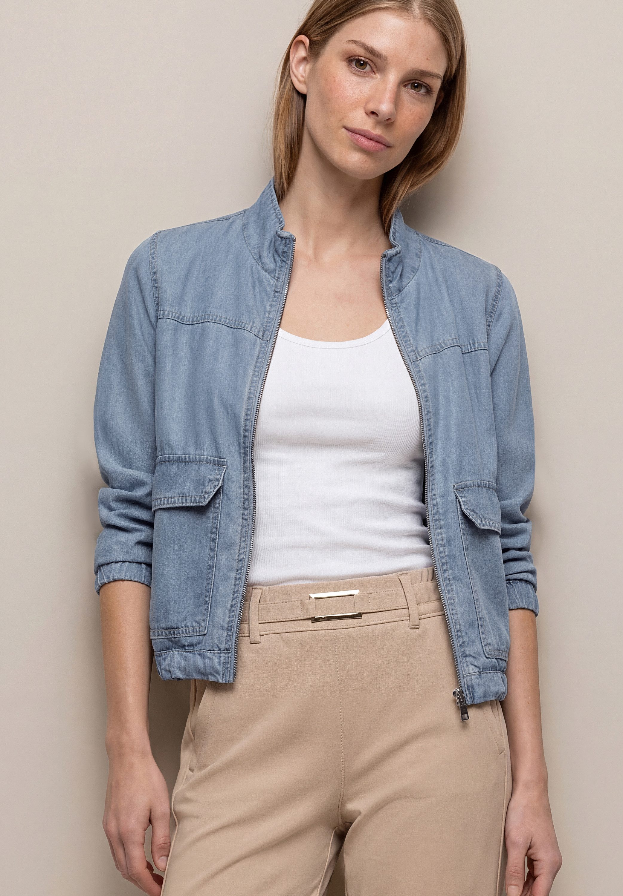 STREET ONE Blouson mit Stehkragen aus Lyocell