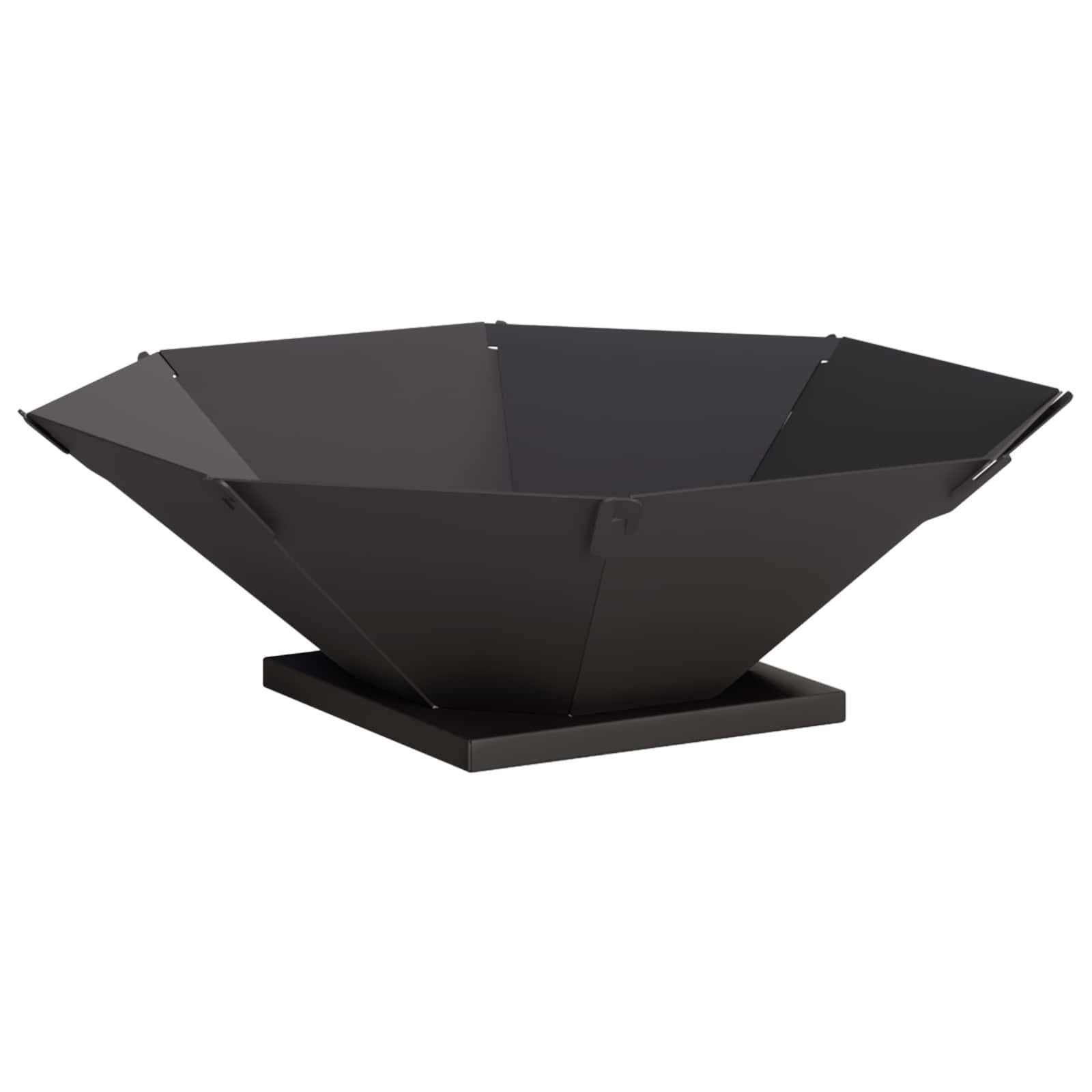 vidaXL Feuerkorb 50 x 50 x 155 cm Feuerkorb Feuerschale Feuerstelle Schwarz 50x50x15,5