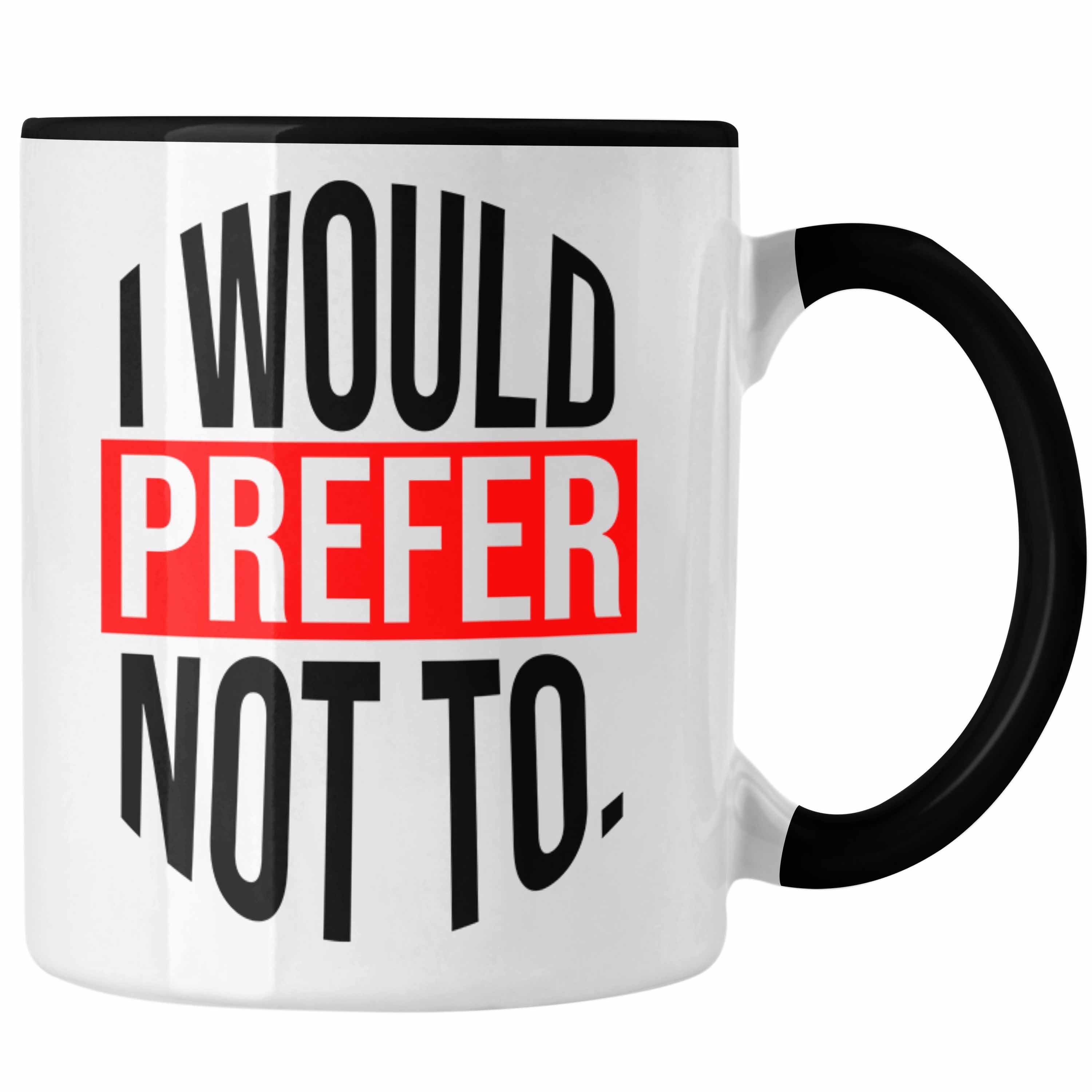 Trendation Tasse Lustige Tasse mit Anti-Motivations-Spruch - Perfekte Geschenkidee für Schwarz | Teetassen