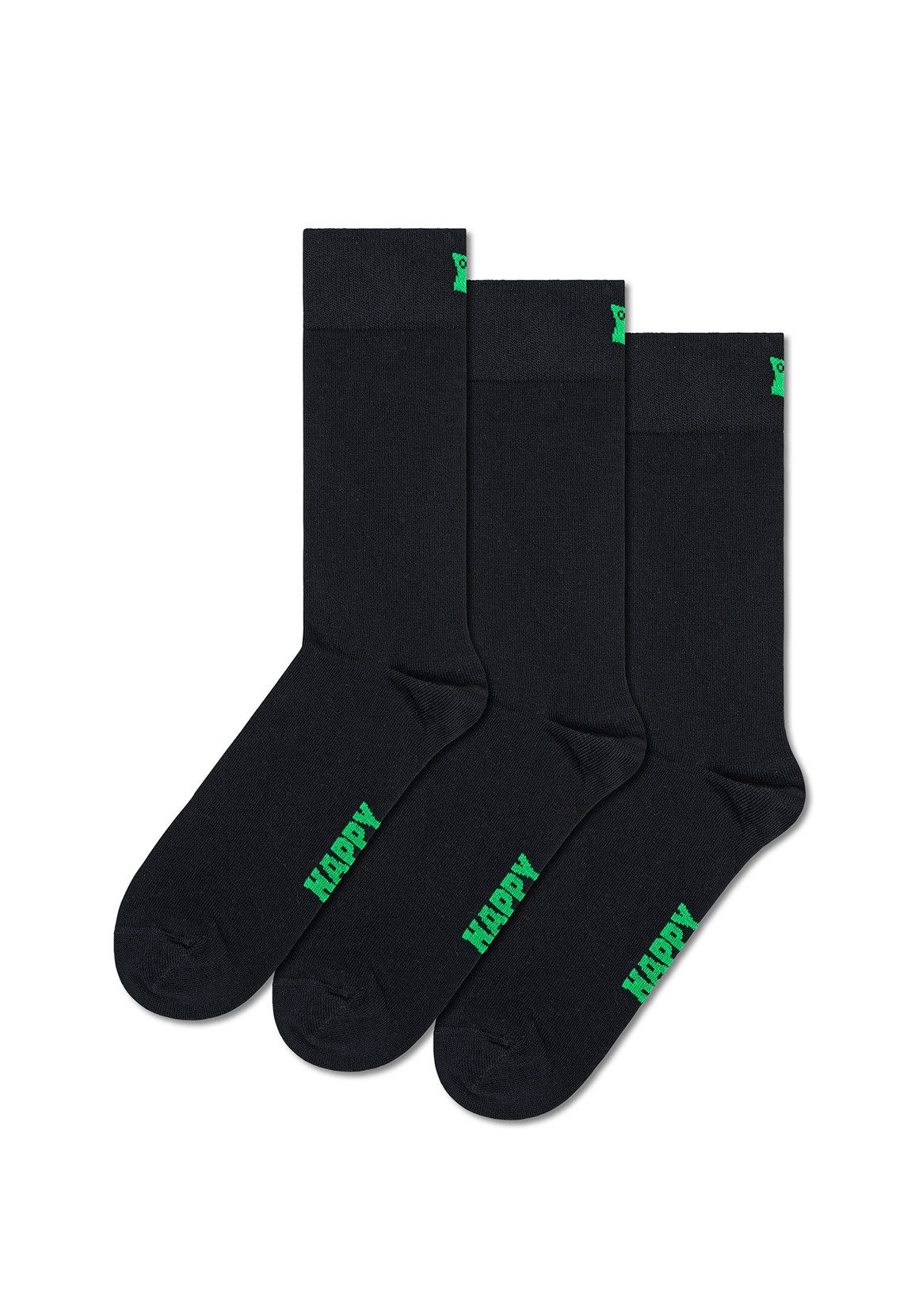 Happy Socks Freizeitsocken Happy Socks Socken SOLID SOCKS P001012 Schwarz günstig online kaufen