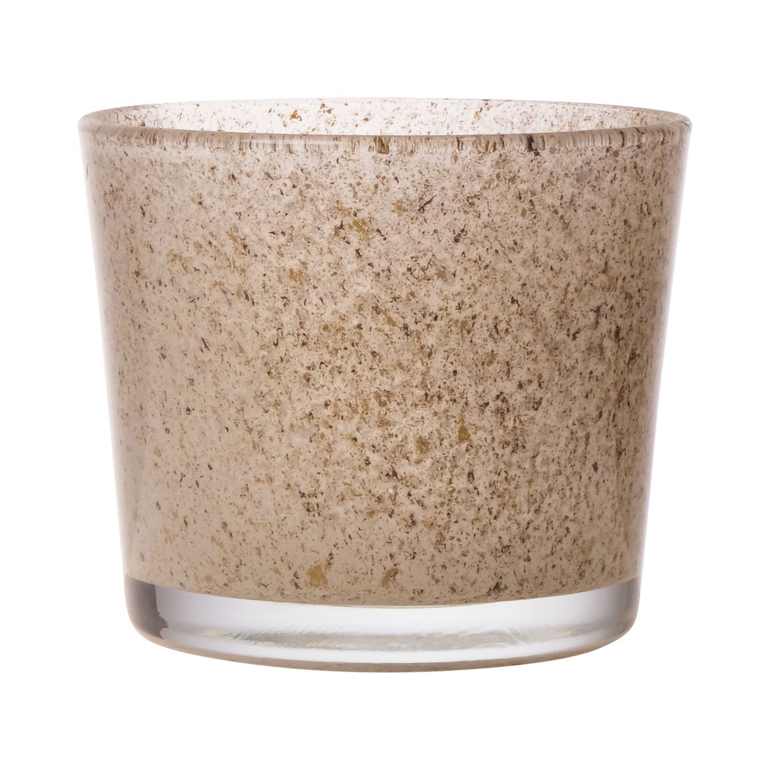INNA-Glas Kerzenhalter Maxi Teelichtglas Alena Granit, Granit Sand, 9 cm, Ø 10 cm