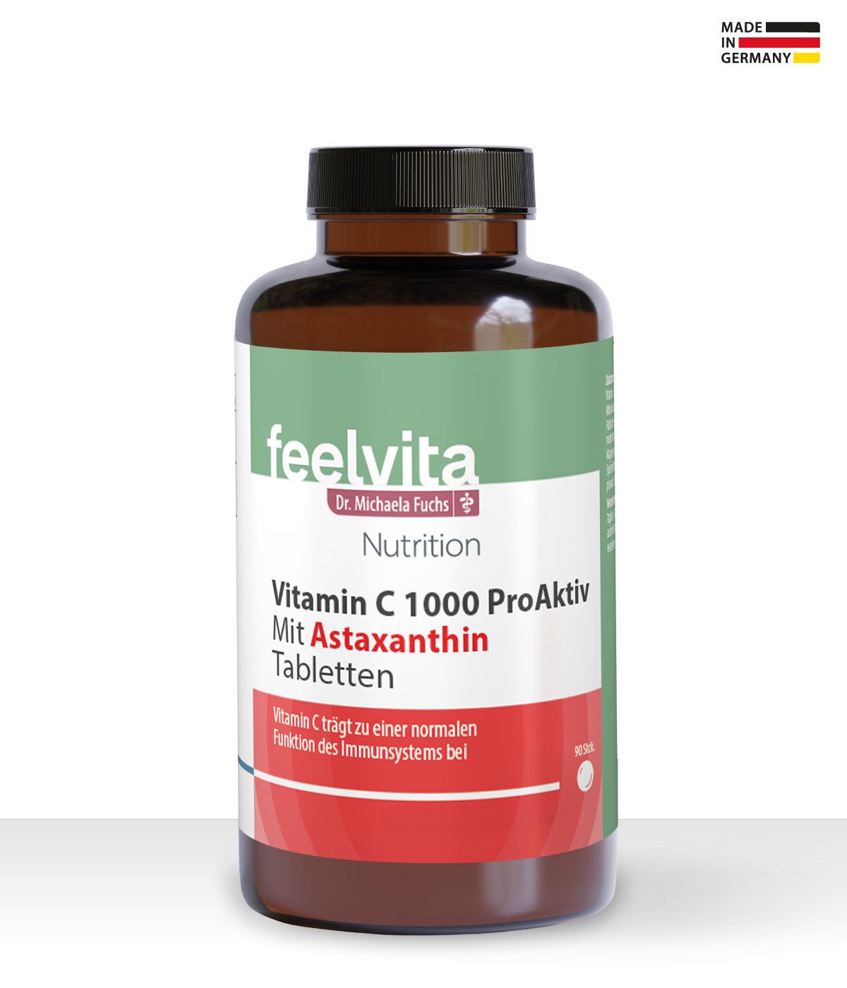 Genius Feelvita Nutrition Vitamin C 1000 90 Kapseln Kapseln, 1 er Set à 90 St., Hergestellt in Deutschland
