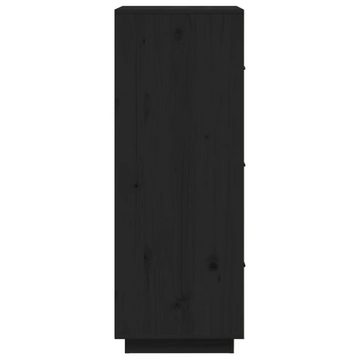 vidaXL Sideboard Highboard Schwarz 34x40x108,5 cm Massivholz Kiefer (1 St)