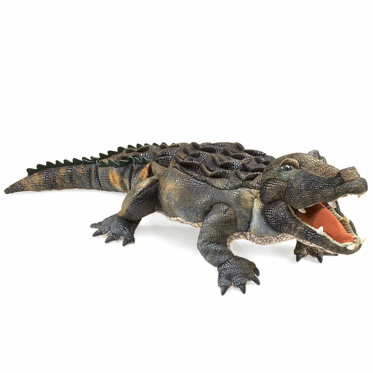 Folkmanis Handpuppen Handpuppe Folkmanis Handpuppe Amerikanischer Alligator 2921 (Packung)