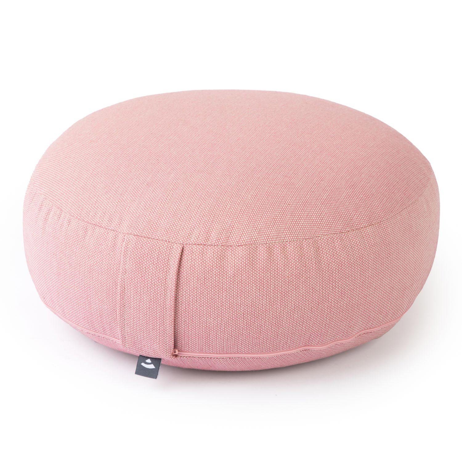 bodhi Meditationskissen BIG RONDO groß-flach Meditationskissen, CLASSIC dobby rosa