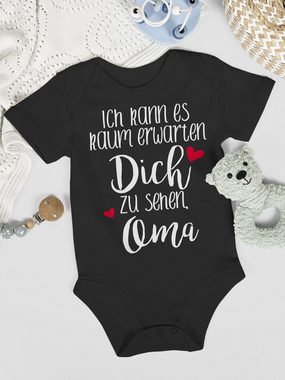 Shirtracer Shirtbody Ich kann es kaum erwarten dich zu sehen, Oma - weiß Strampler Baby Mädchen & Junge