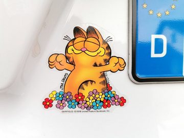 Fenstersticker Durchsichtiger orig. 1978er Garfield Blumen Flower Gute Laune Glück Sticker Aufkleber 8 cm, Disney