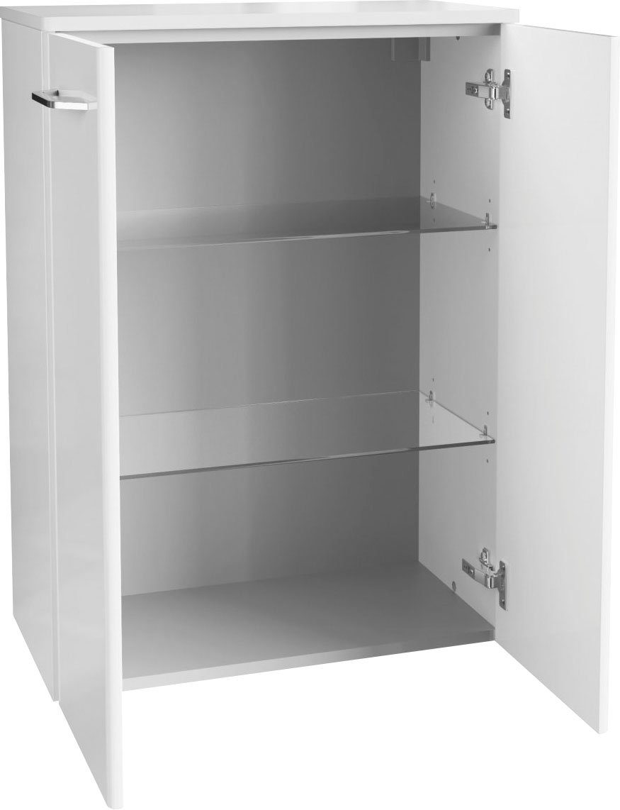 FACKELMANN Midischrank Milano Badmöbel 2 Glaseinlegeböden
