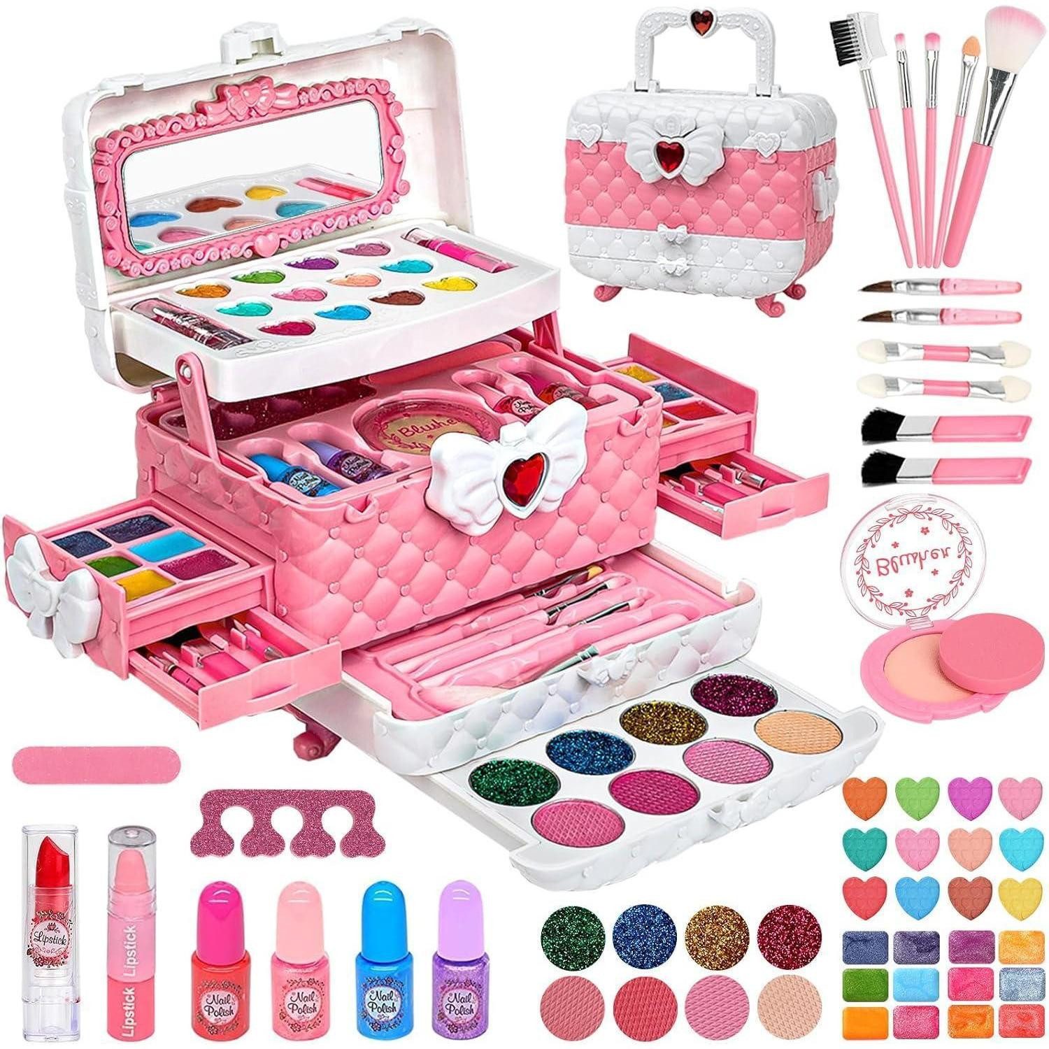 LuxusKollektion Schminkstift Schminkkoffer 55 Teile Kinderschminke Waschbar Schminkkoffer Mädchen