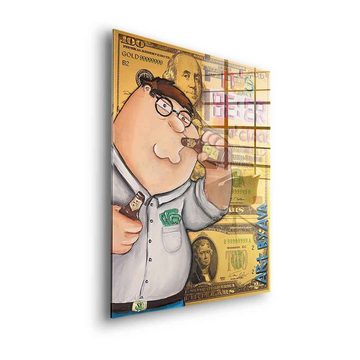 DOTCOMCANVAS® Acrylglasbild Beer o'clock - Acrylglas, Acrylglasbild Beer o'clock Peter Griffin Family Guy Comic Dollar Bill