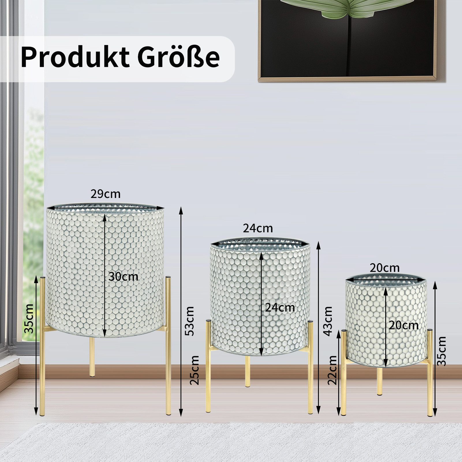 G-LEAF Blumentopf Moderne Pflanzgefäße aus Metall günstig online kaufen