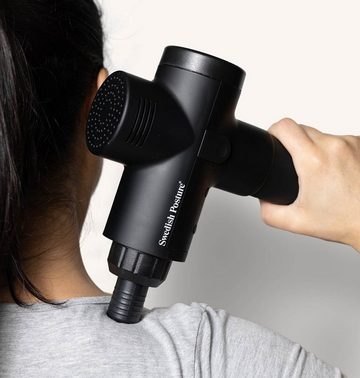 Swedish Posture Massagepistole MASSAGE GUN PRO - wohltuende & effektive Massage, 30 Intensitäts-Stufen, 6 Wechselköpfe für jede Körperpartie