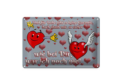 Hebold Flachmann Schild Blech 30x20cm - Made in Germany - Für Liebe gibt es keine Garan