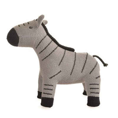 Egmont Toys Kuscheltier Kuscheltier Zebra Zebulon 20cm gestrickte Baumwolle Stofftier