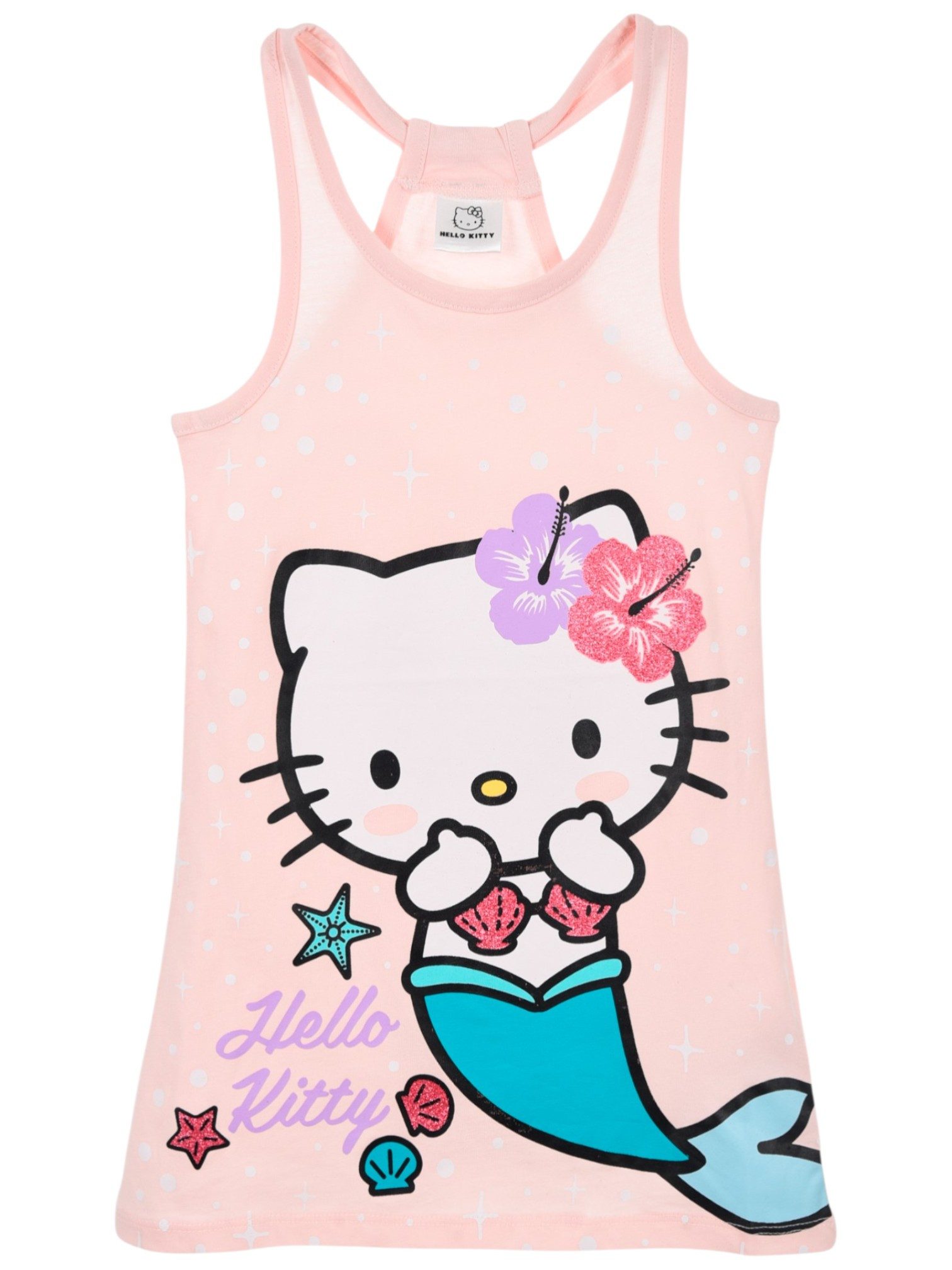 Hello Kitty Sommerkleid Hello Kitty Meerjungfrau Mädchen Jerseykleid Gr. 104-140 cm