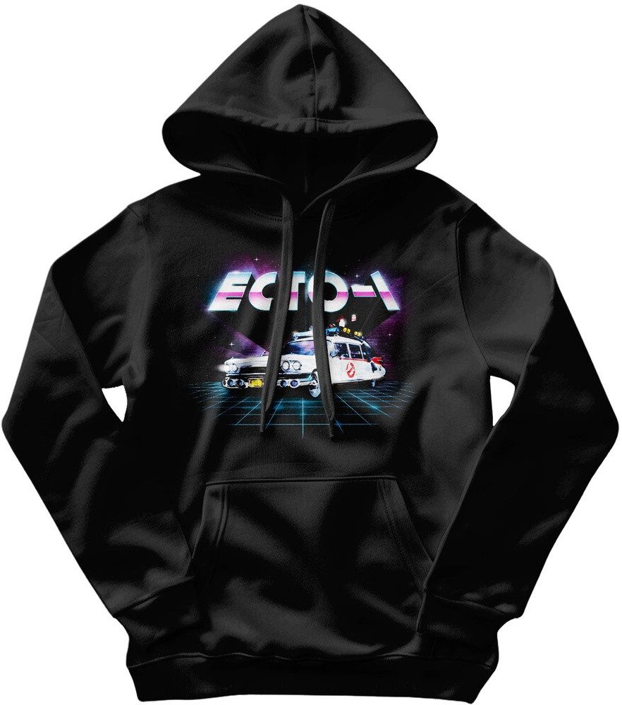 Ghostbusters Hoodie ECTO-1 80's Neon Grid Hoodie