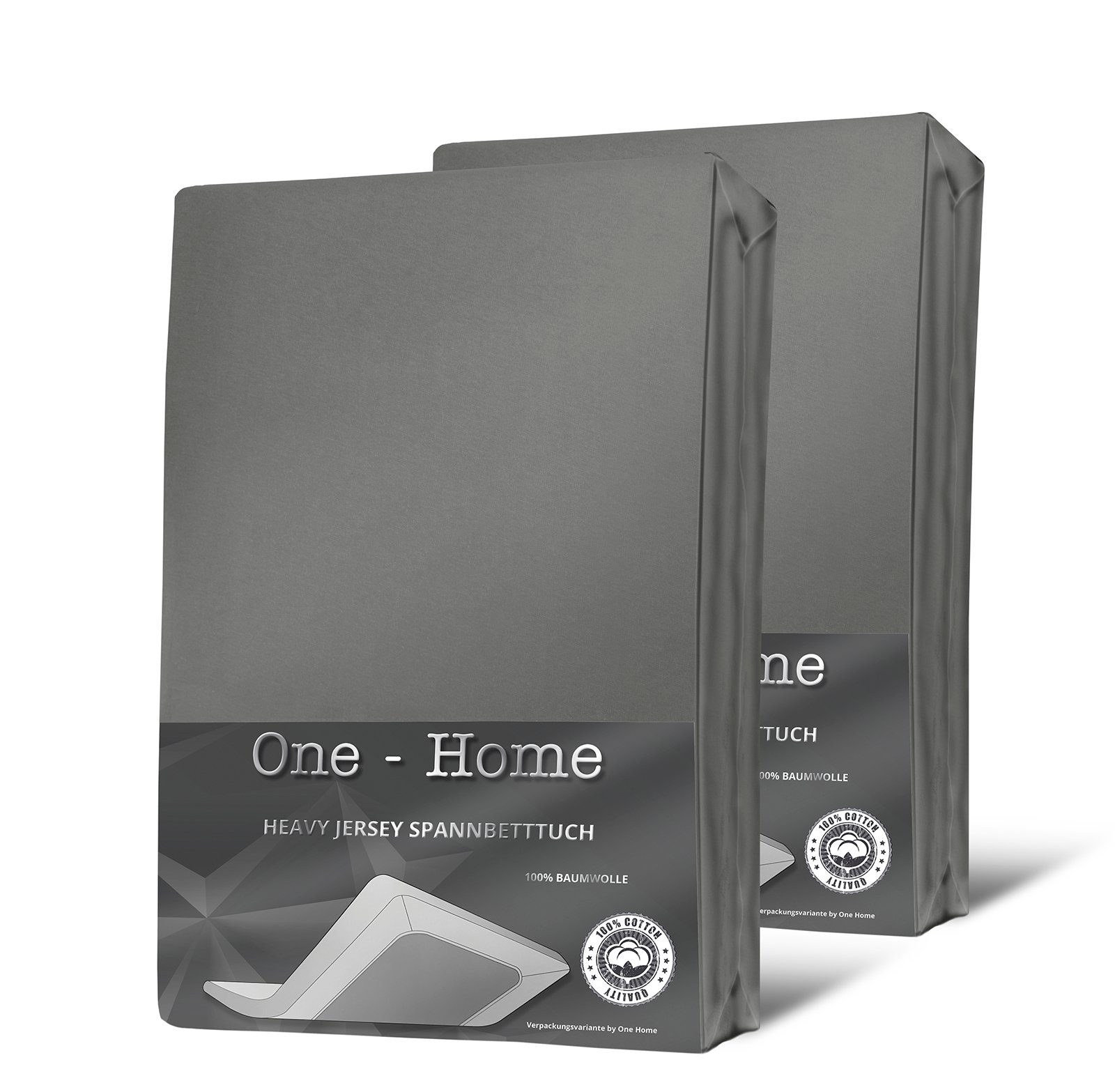 One Home Spannbettlaken Heavy, Jersey, Gummizug: rundum, (2 Stück), Double günstig online kaufen