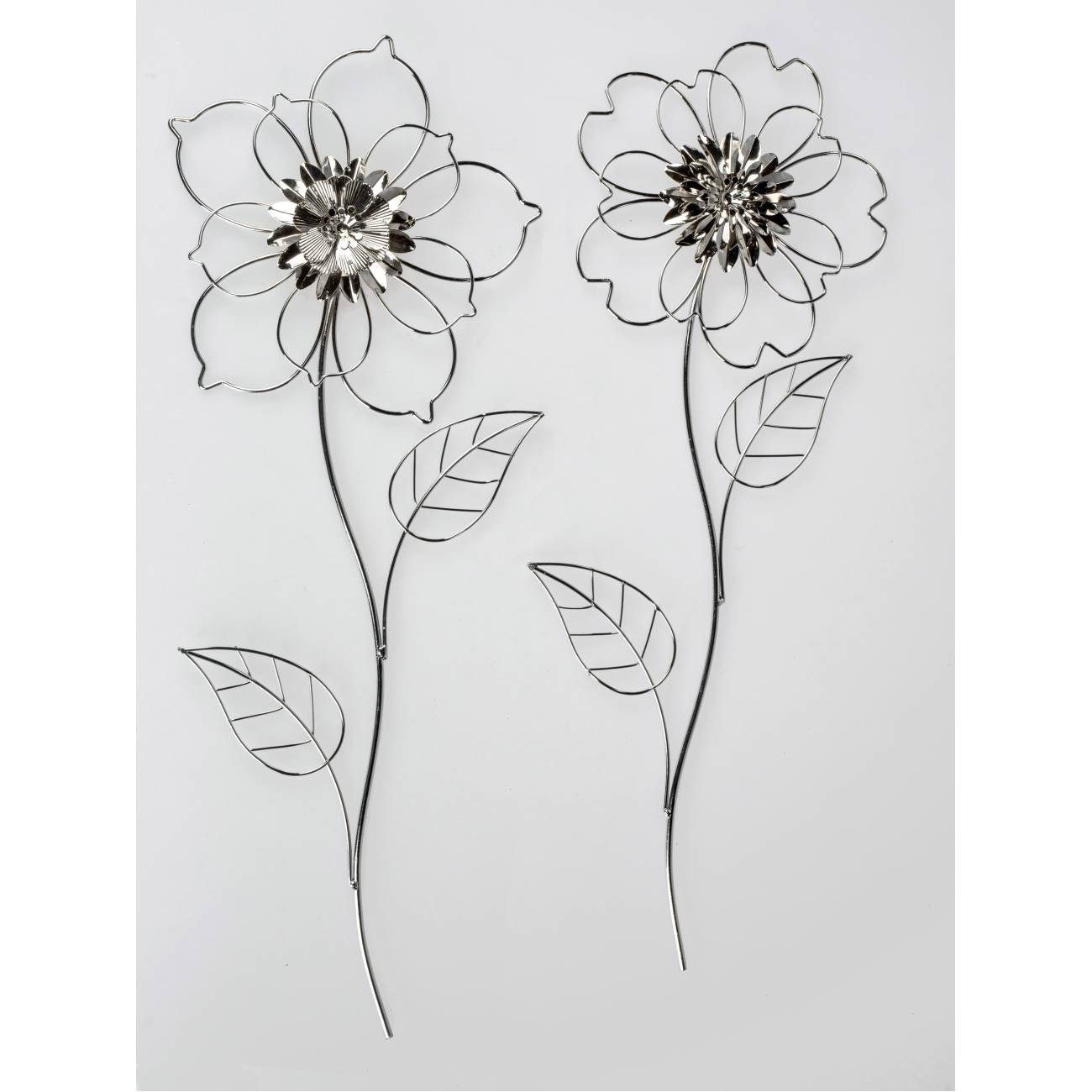 formano Wanddekoobjekt, Farbe: Silber, Motiv: Blumen günstig online kaufen