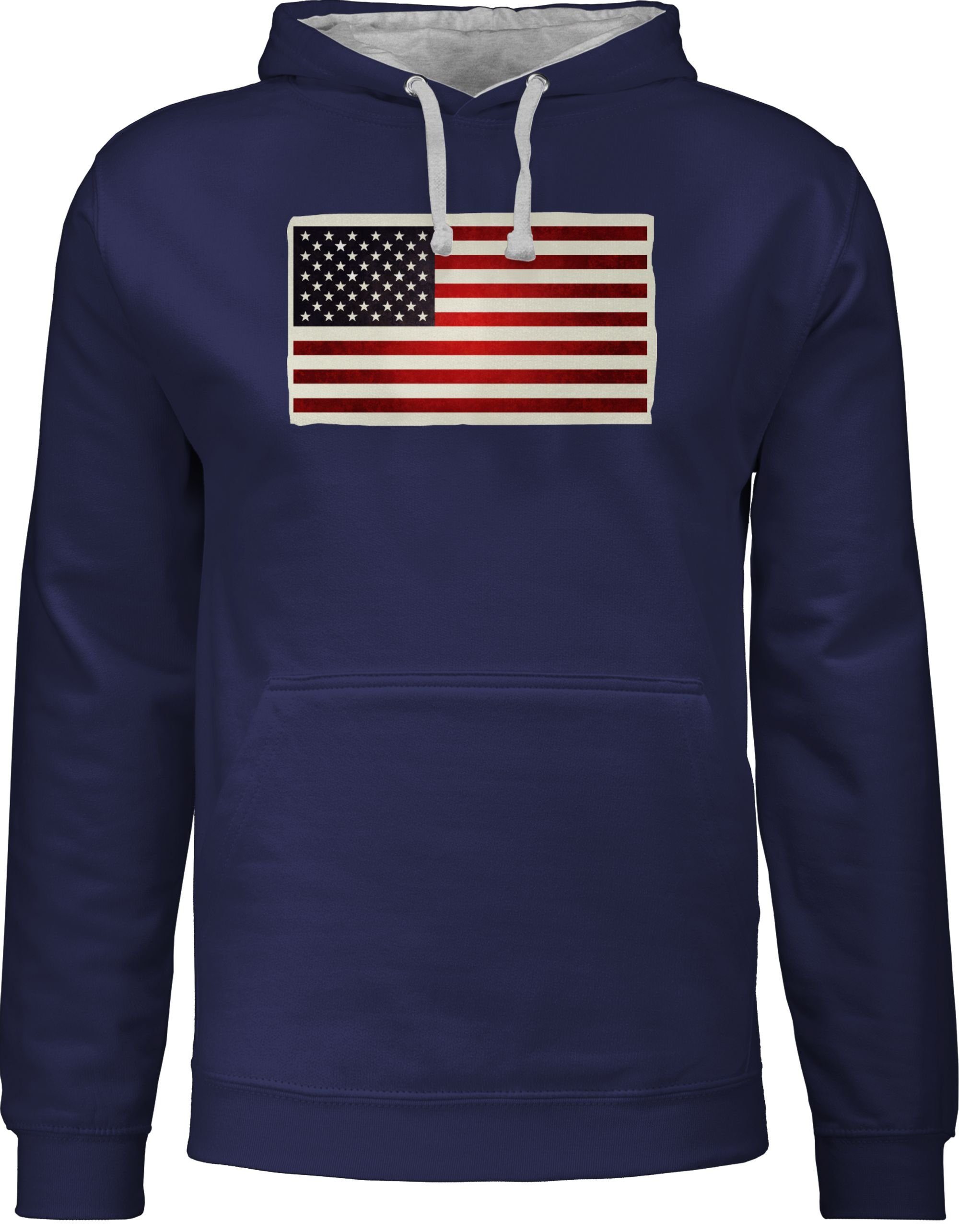 Shirtracer Hoodie »Flagge USA - Kontinente - Unisex Damen & Herren Kontrast  Hoodie« online kaufen | OTTO