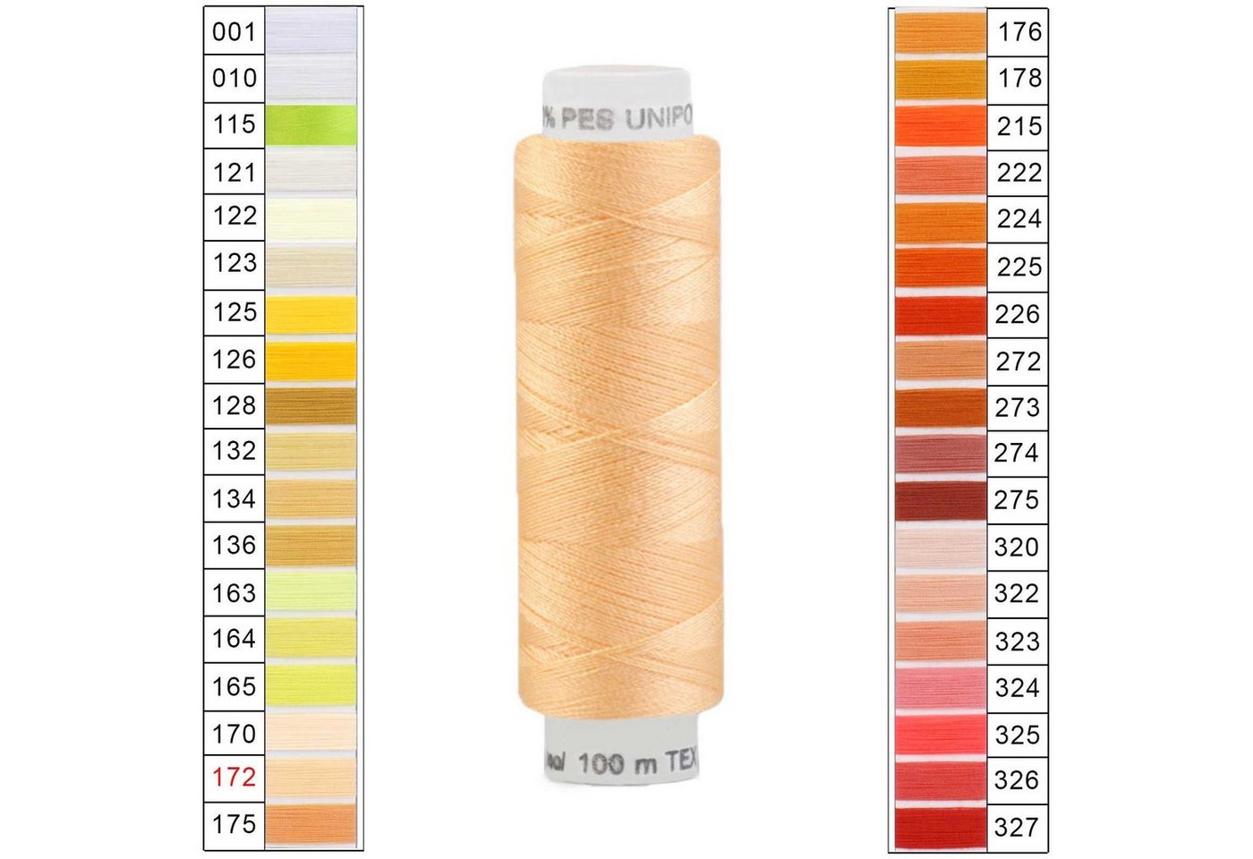 Thumbnail - maDDma Nähgarn 10 x 100m Unipoly 120 TEX14x2 Universalnähgarn 1v6 Nähgarn, 100 m, 172