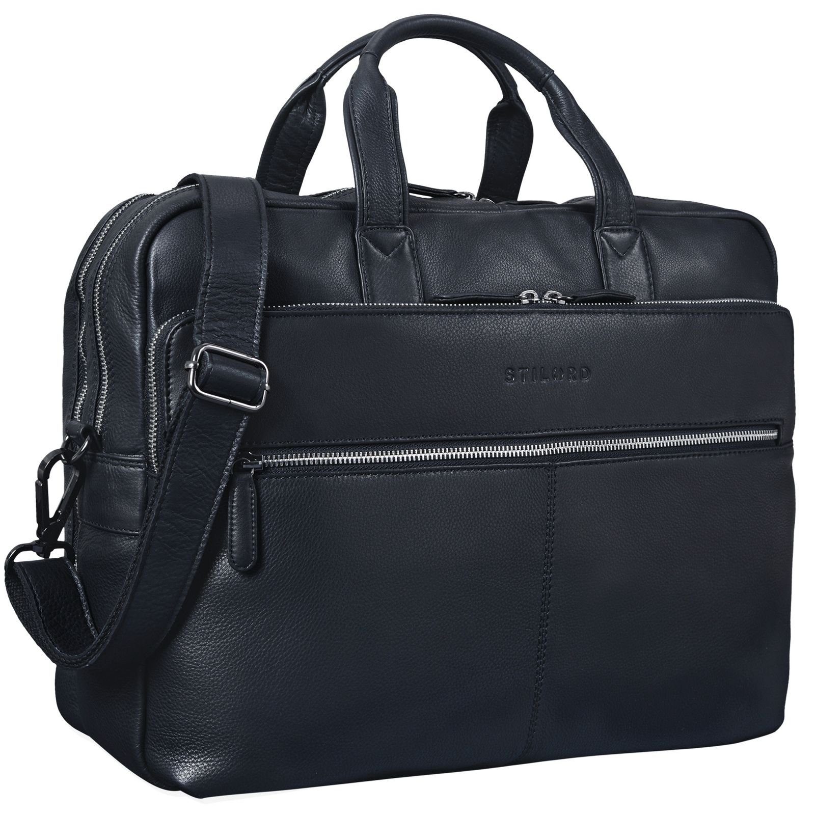 STILORD Aktentasche "William" Lehrertasche Herren Leder
