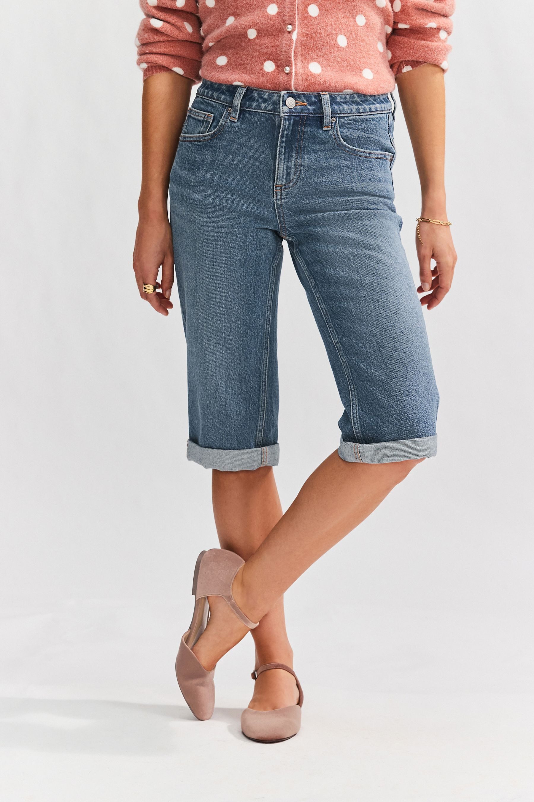 Next Bermudas Knielange Denim-Bermudashorts (1-tlg)