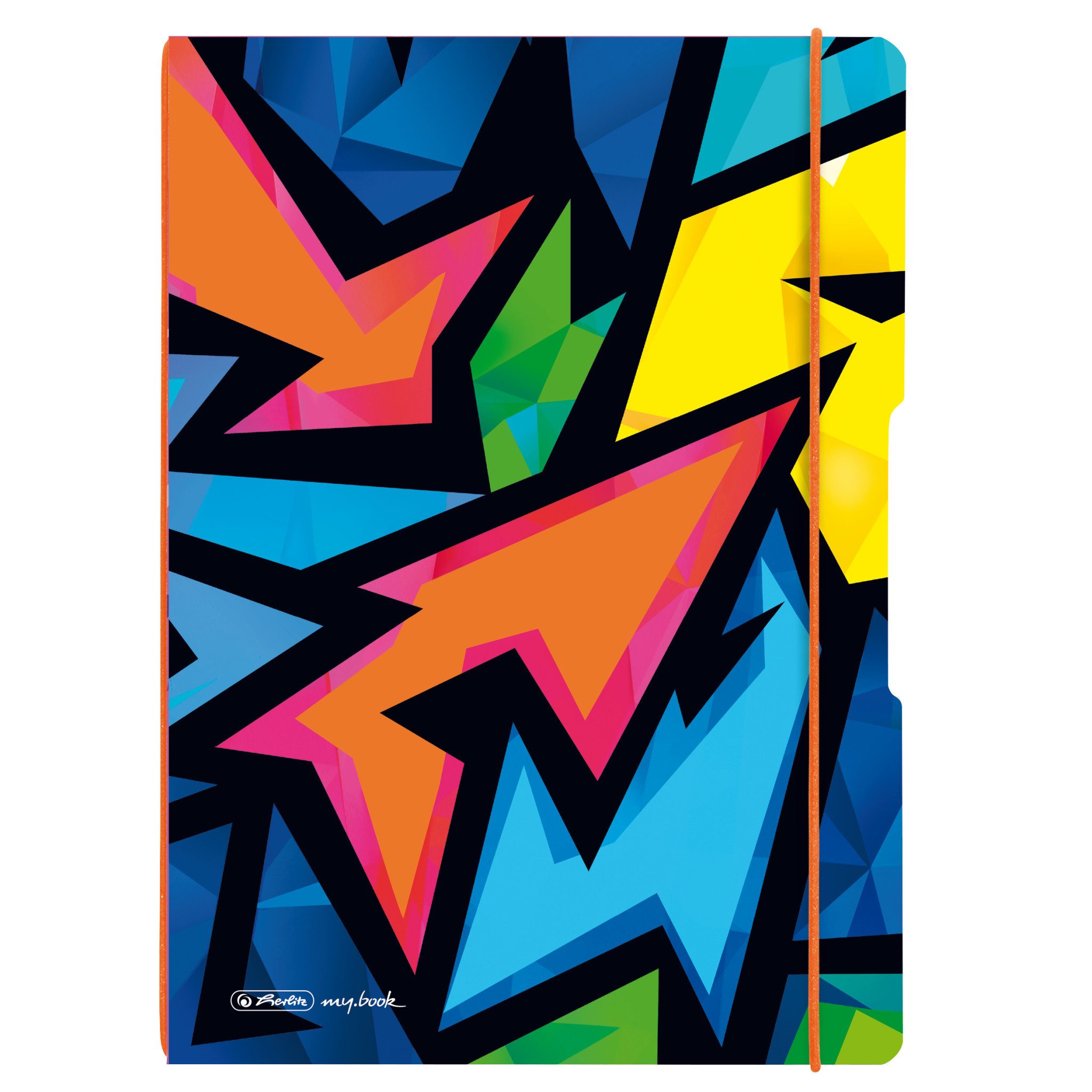Herlitz Schreibtischkalender Notizh.flex PP A4 2x40li+ka Neon Art, my.book